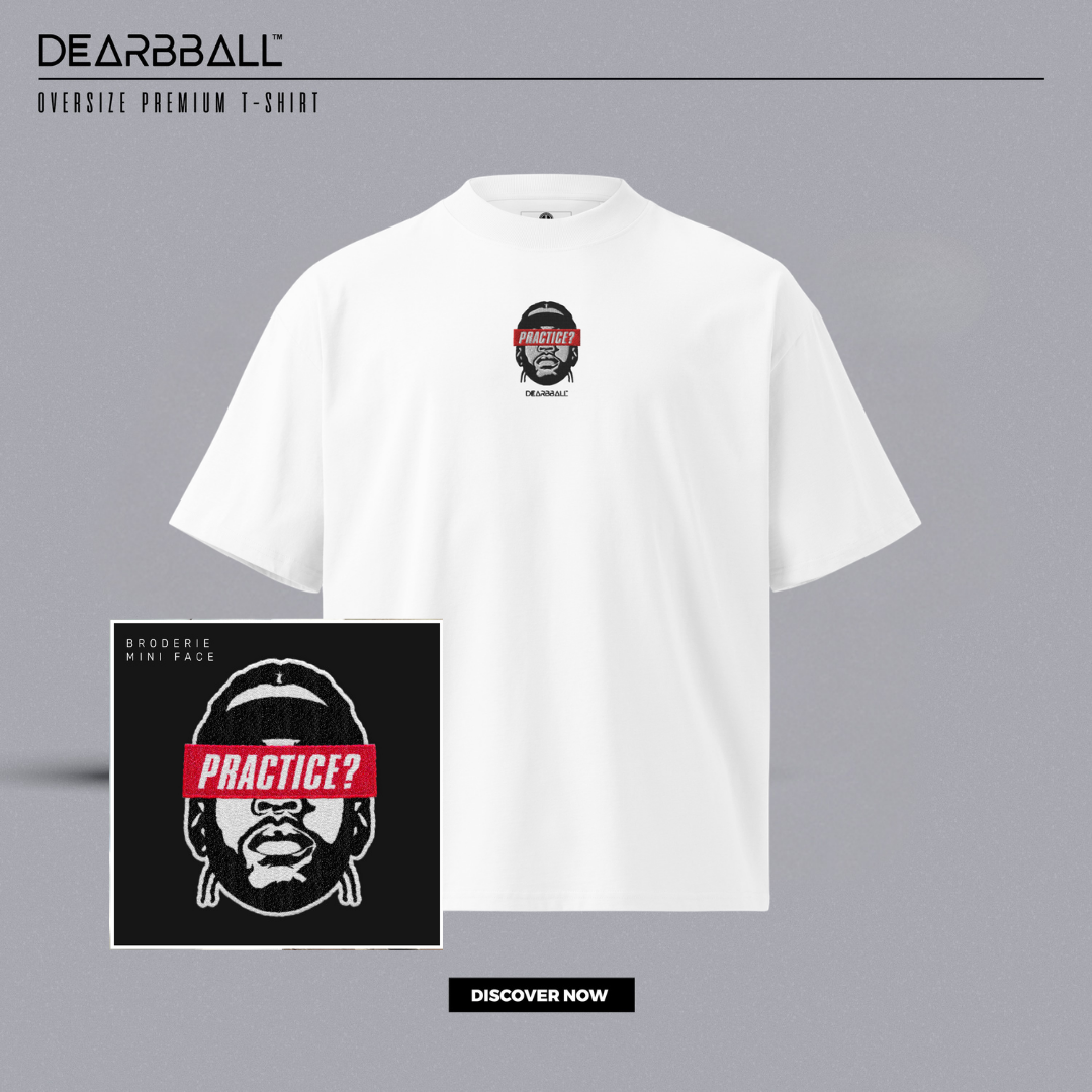 🔒 DearBBall Oversized Premium T-skjorte - Practice? BRODERI Edition