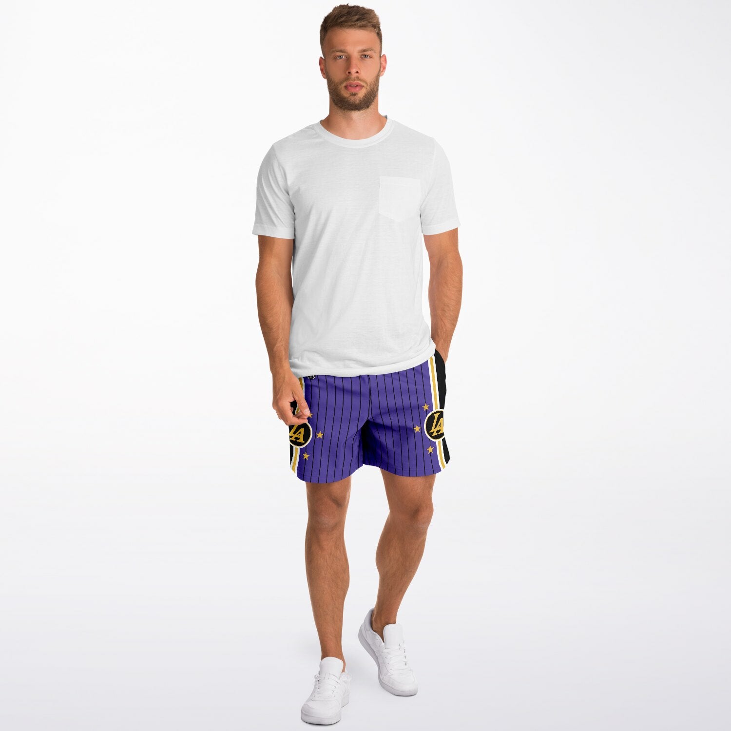 Pantalón Corto de Moda DearBBall - Edición L.A. GAMETIME Púrpura