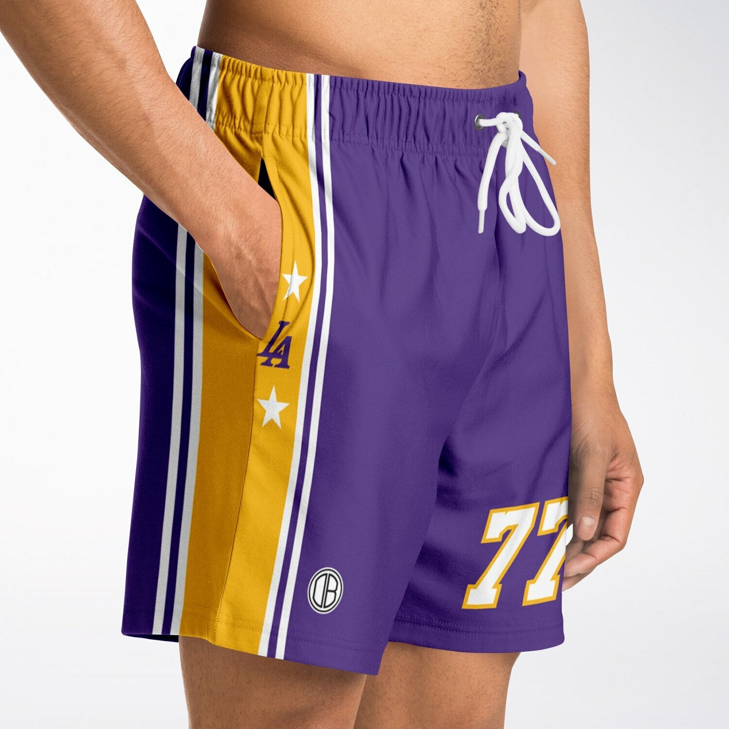 DearBBall Fashion Short - LukaMagic 77 Edição Roxa e Dourada