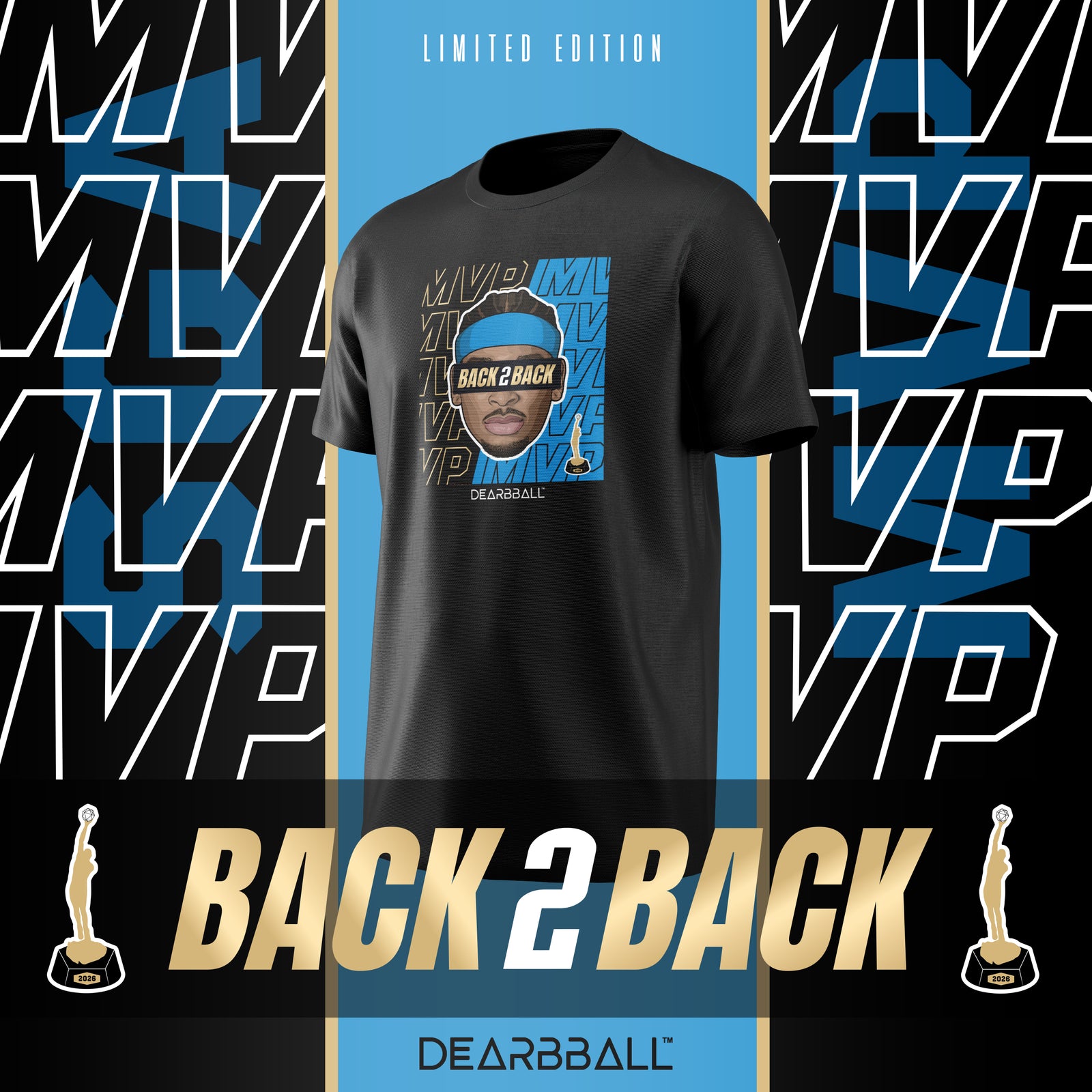 DearBBall T-skjorte - SHAI Back2Back MVP 2026 Edition