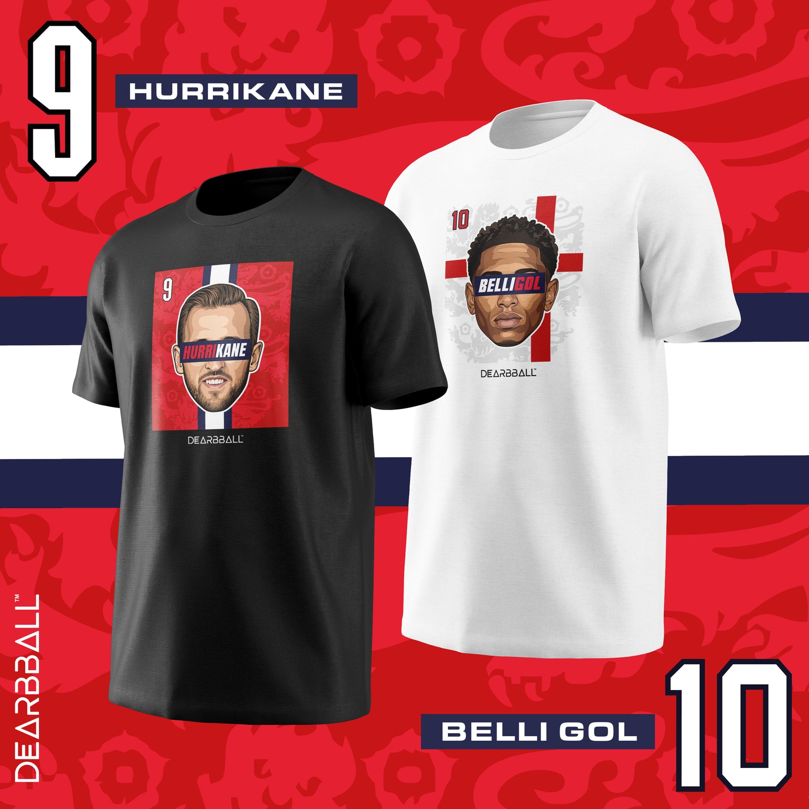 DearBBall Komplettpaket 4 T-Shirts - ENGLAND CDM Edition
