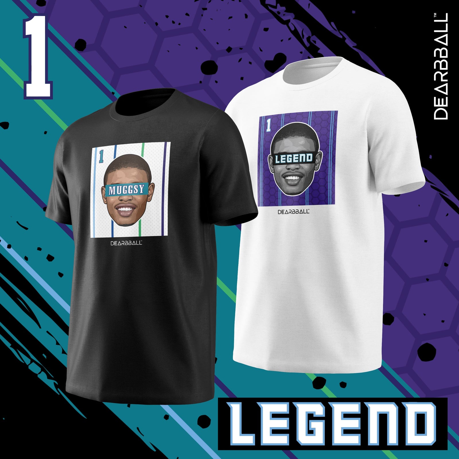 T-Shirt DearBBall - Edição MUGGSY LEGEND