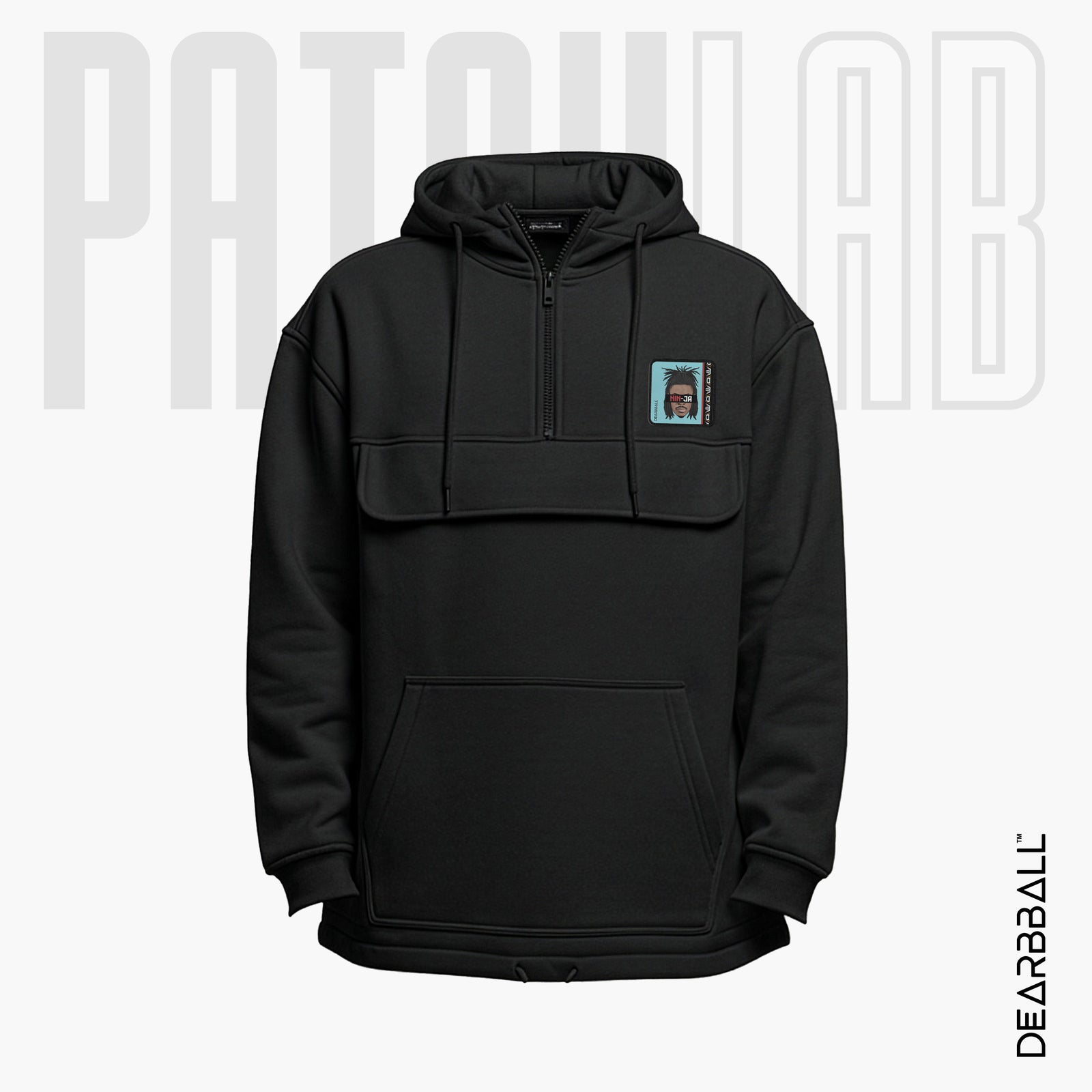 Hettegenser 3/4 Glidelås PatchLab