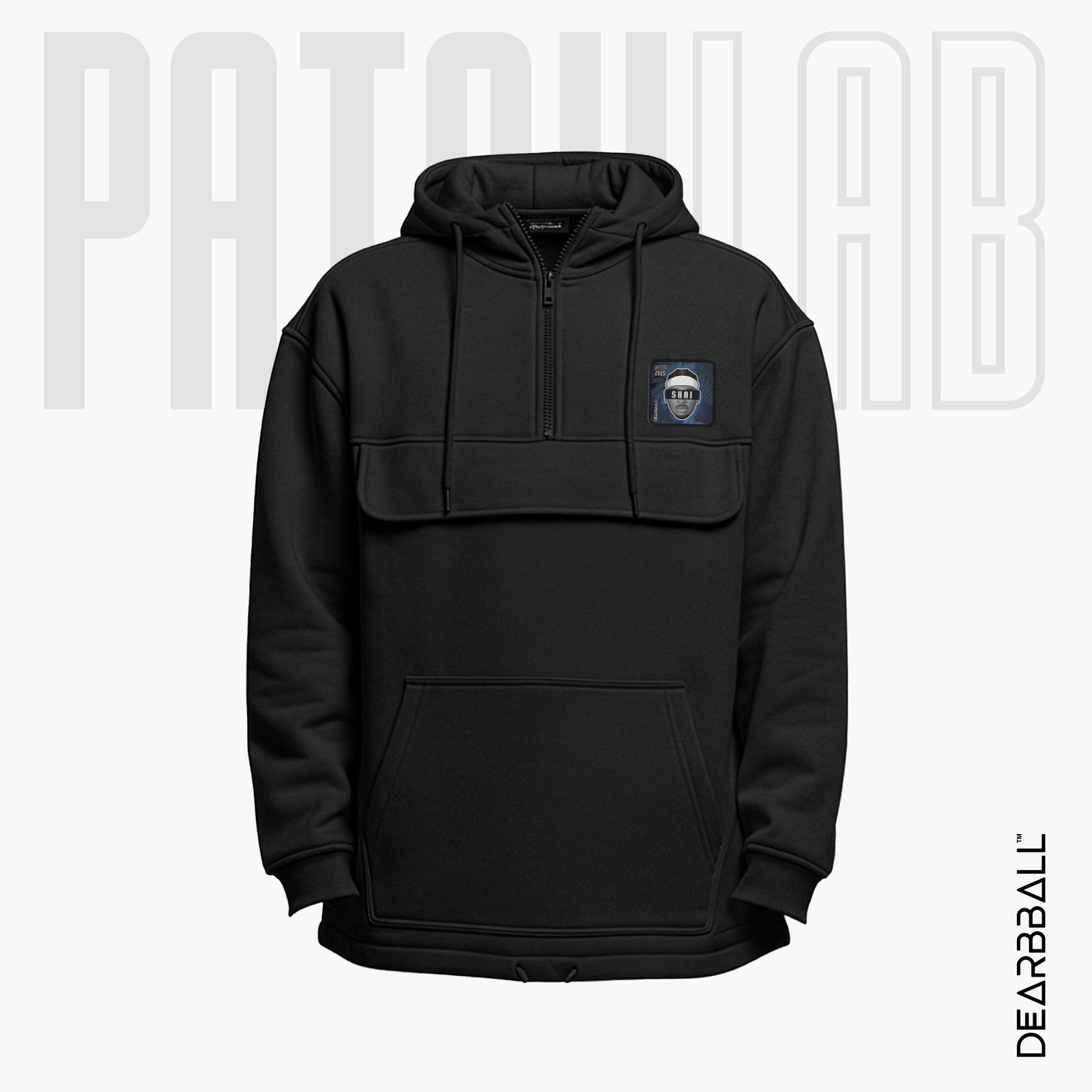 Hettegenser 3/4 Glidelås PatchLab