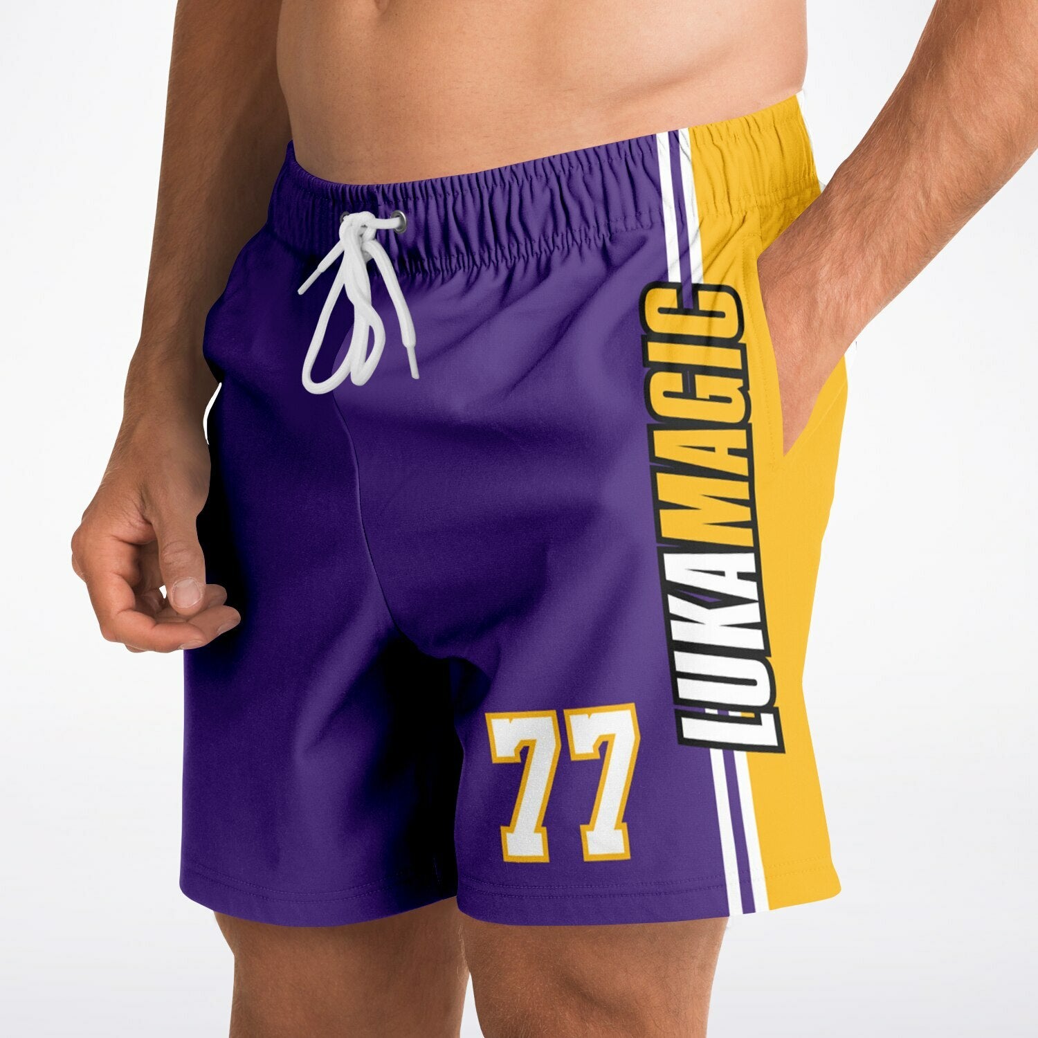 DearBBall Fashion Short - LukaMagic 77 Edição Roxa e Dourada