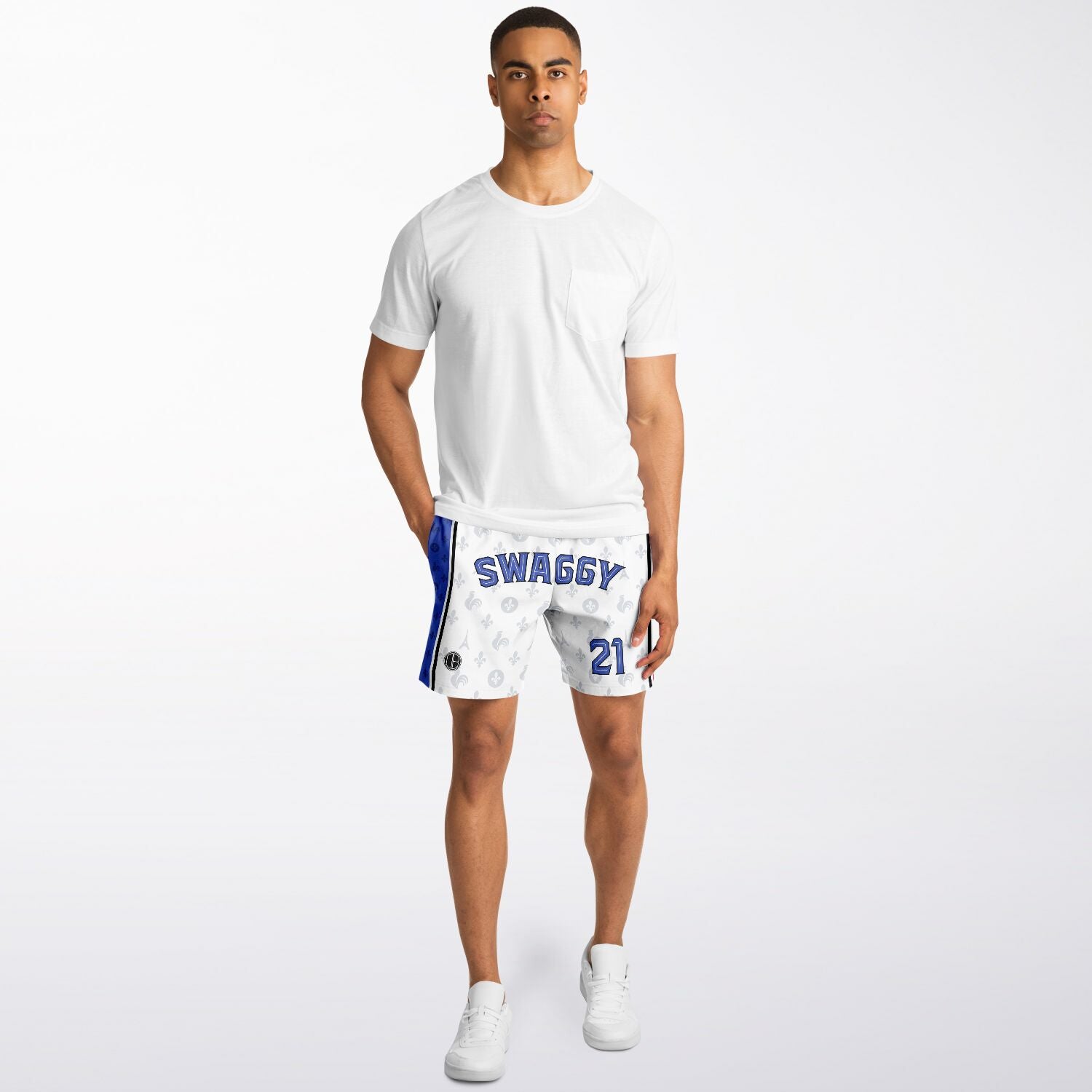 DearBBall Fashion Shorts - SWAGGY France Royauté White Edition