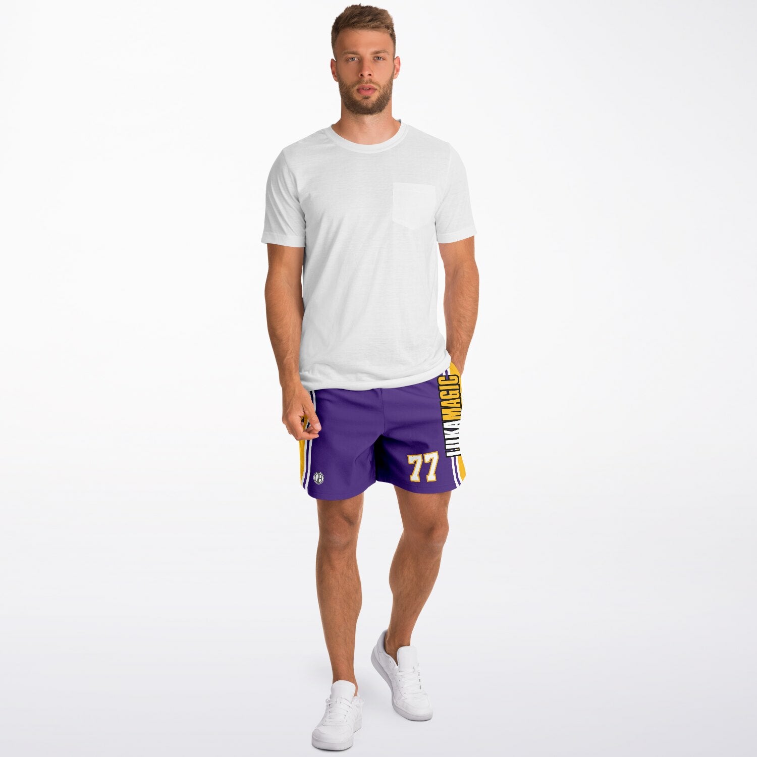 DearBBall Fashion Short - LukaMagic 77 Edição Roxa e Dourada