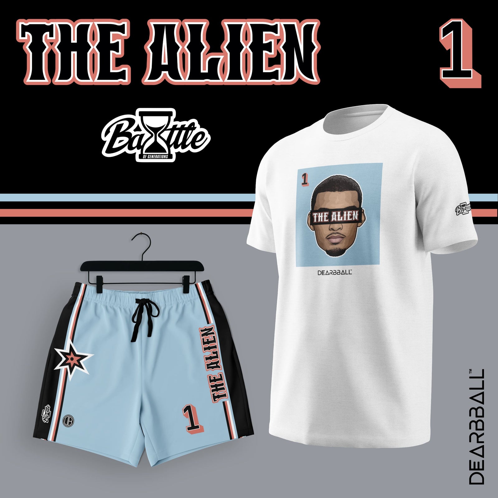 T-shirt Curta DearBBall Ensemble - Edição Premium TheAL1EN BOG