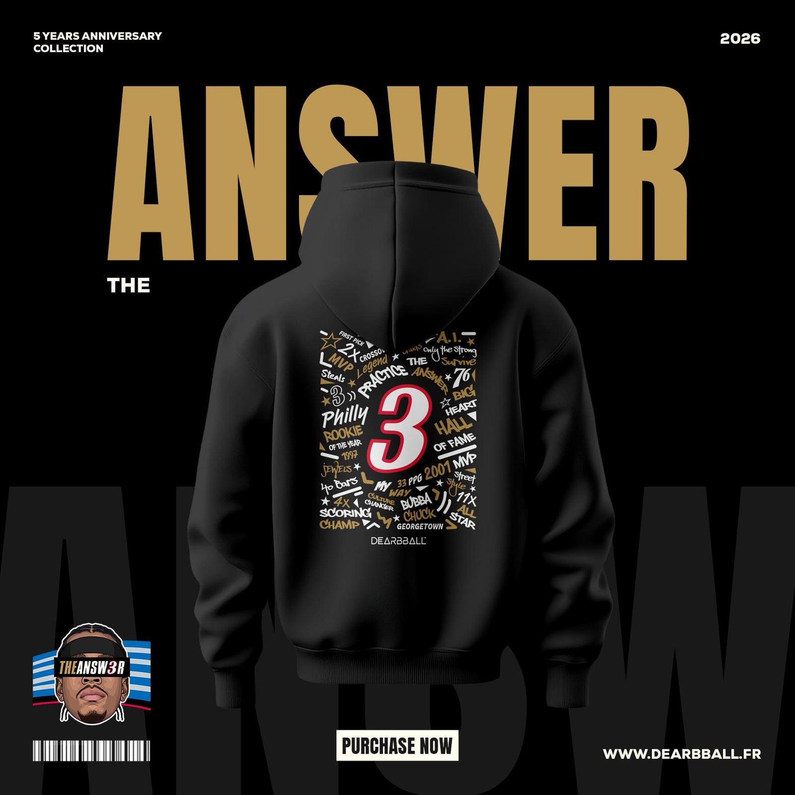 DearBBall Premium Hoodie - TheAnswer 3 Words Matter Edition