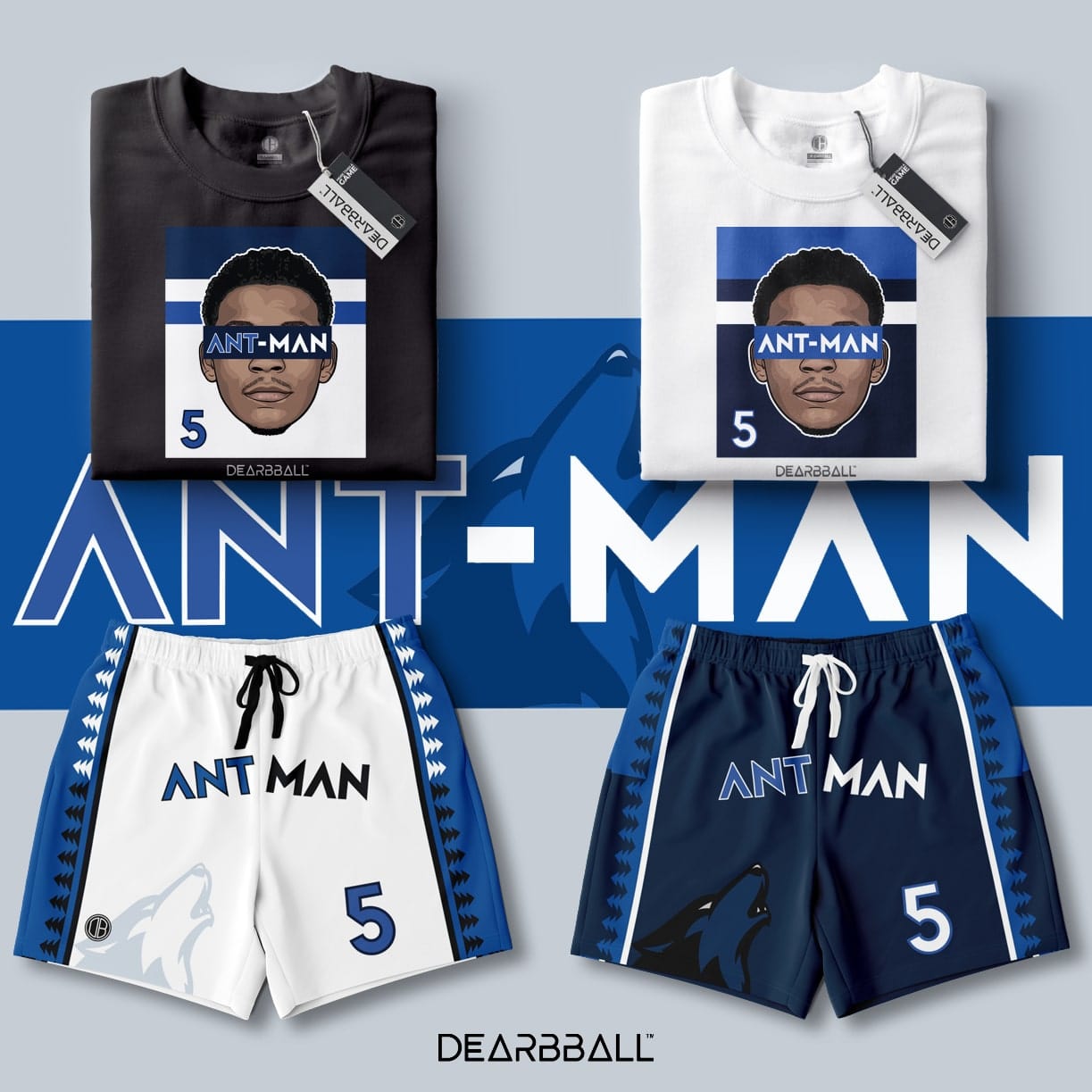 DearBBall Shorts- og T-skjorte-sett - ANT-MAN Franchise Player Edition