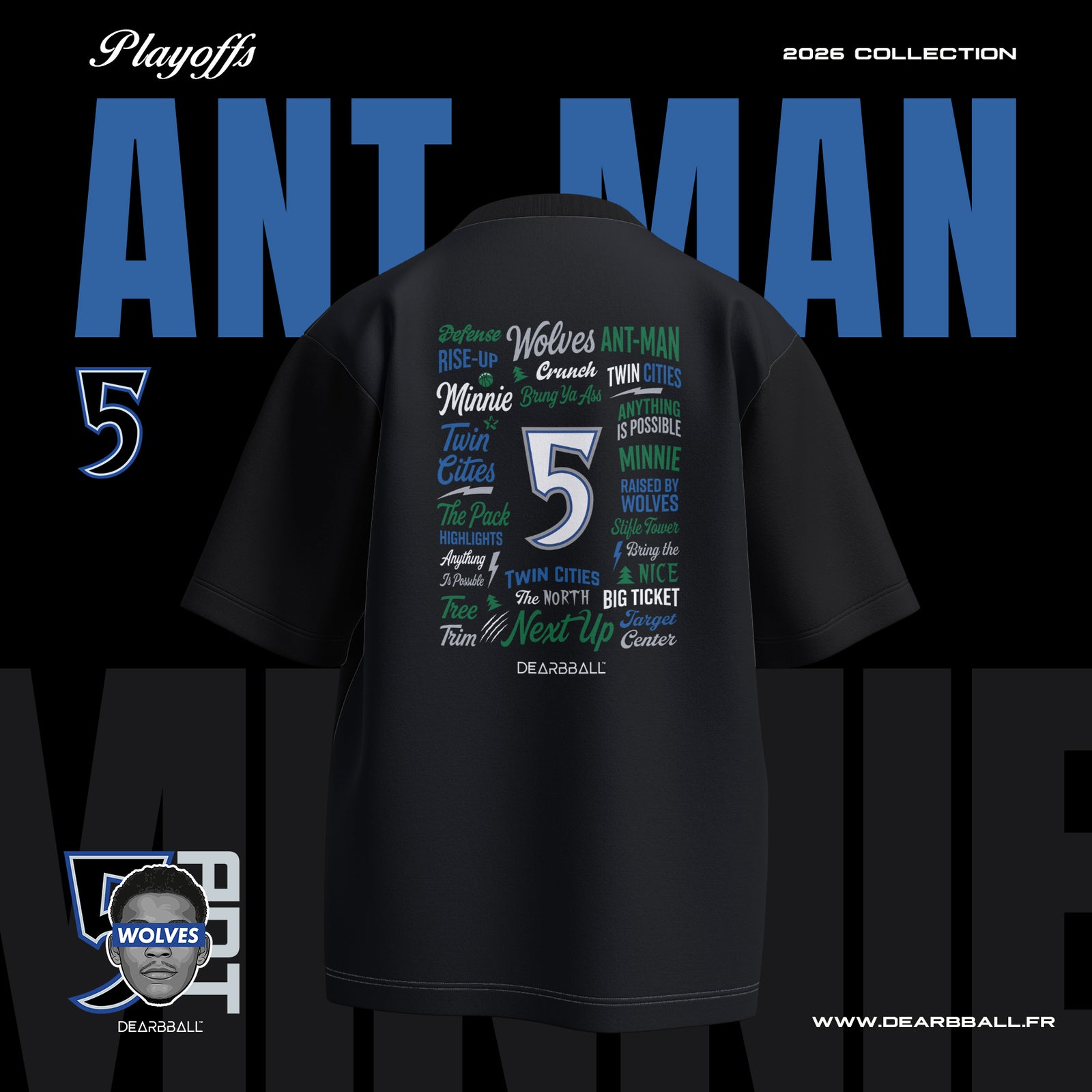DearBBall T-skjorte Oversized Premium - ANT-MAN Words Matter-utgave