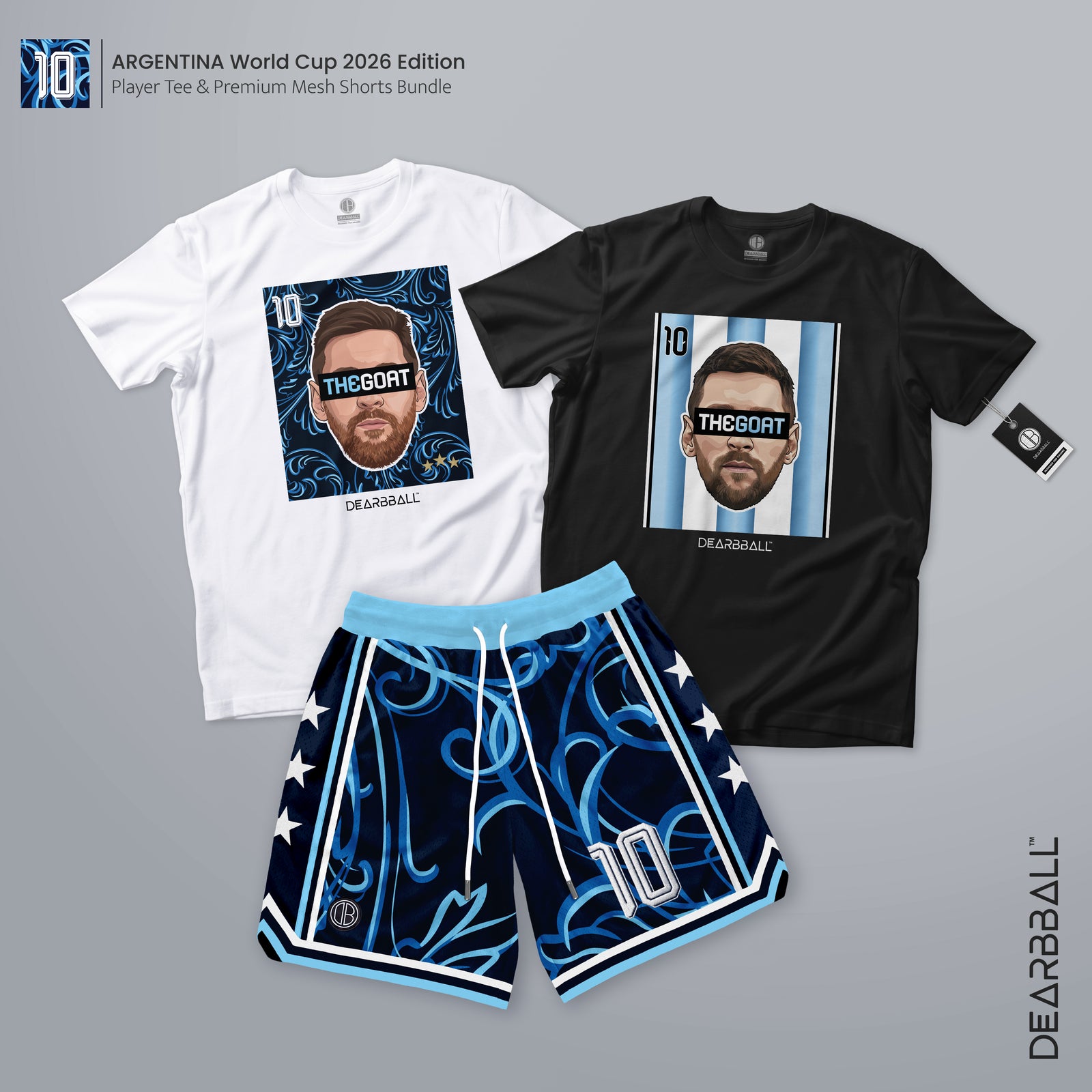 DBB PREMIUM MESH SHORTS - L.A. INFINITY WHITE NUMBERED LIMITED EDITION