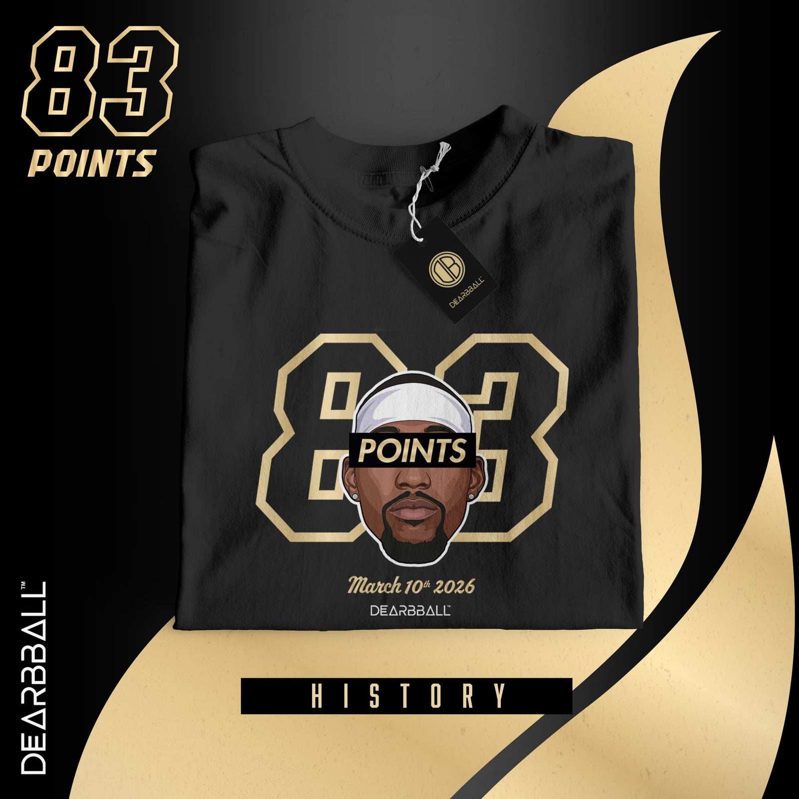 Camiseta DearBBall - BAM 83 pts Edición Récord