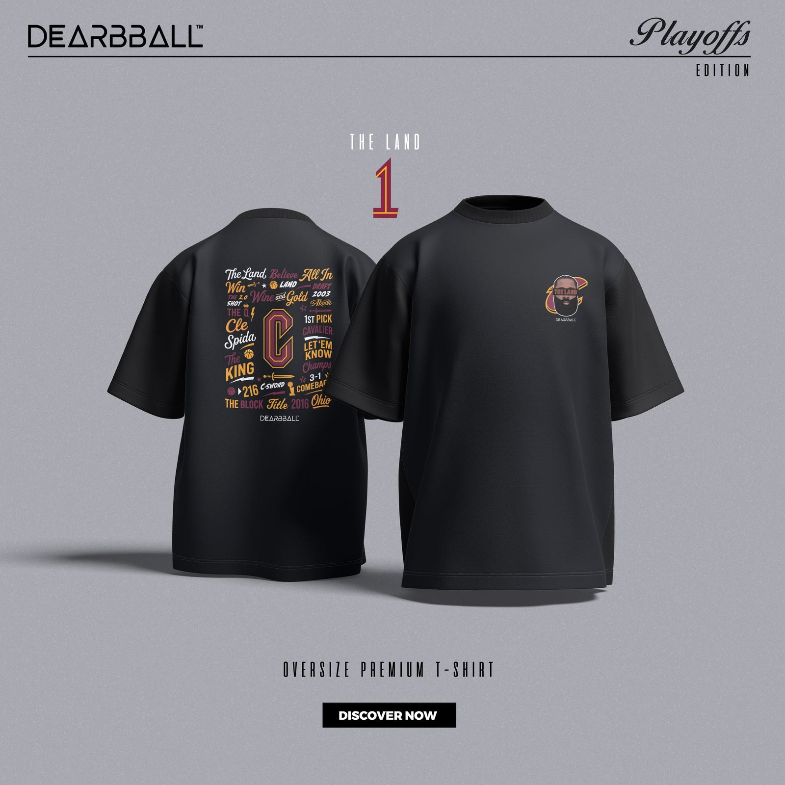 DearBBall T-Shirt Oversized Premium - Beard The Land Words Matter Edition