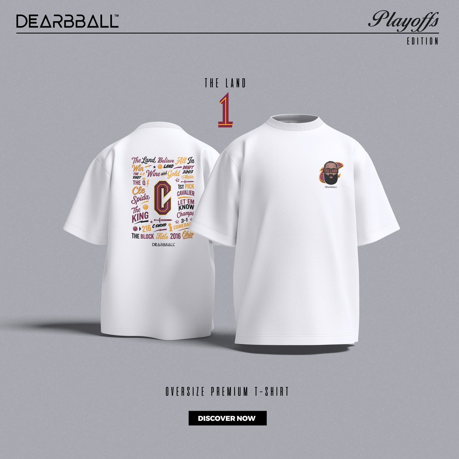 DearBBall T-Shirt Oversized Premium - Beard The Land Words Matter Edition
