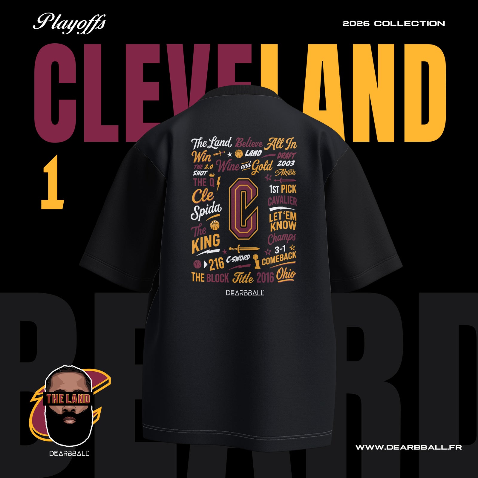 DearBBall T-Shirt Oversized Premium - Beard The Land Words Matter Edition