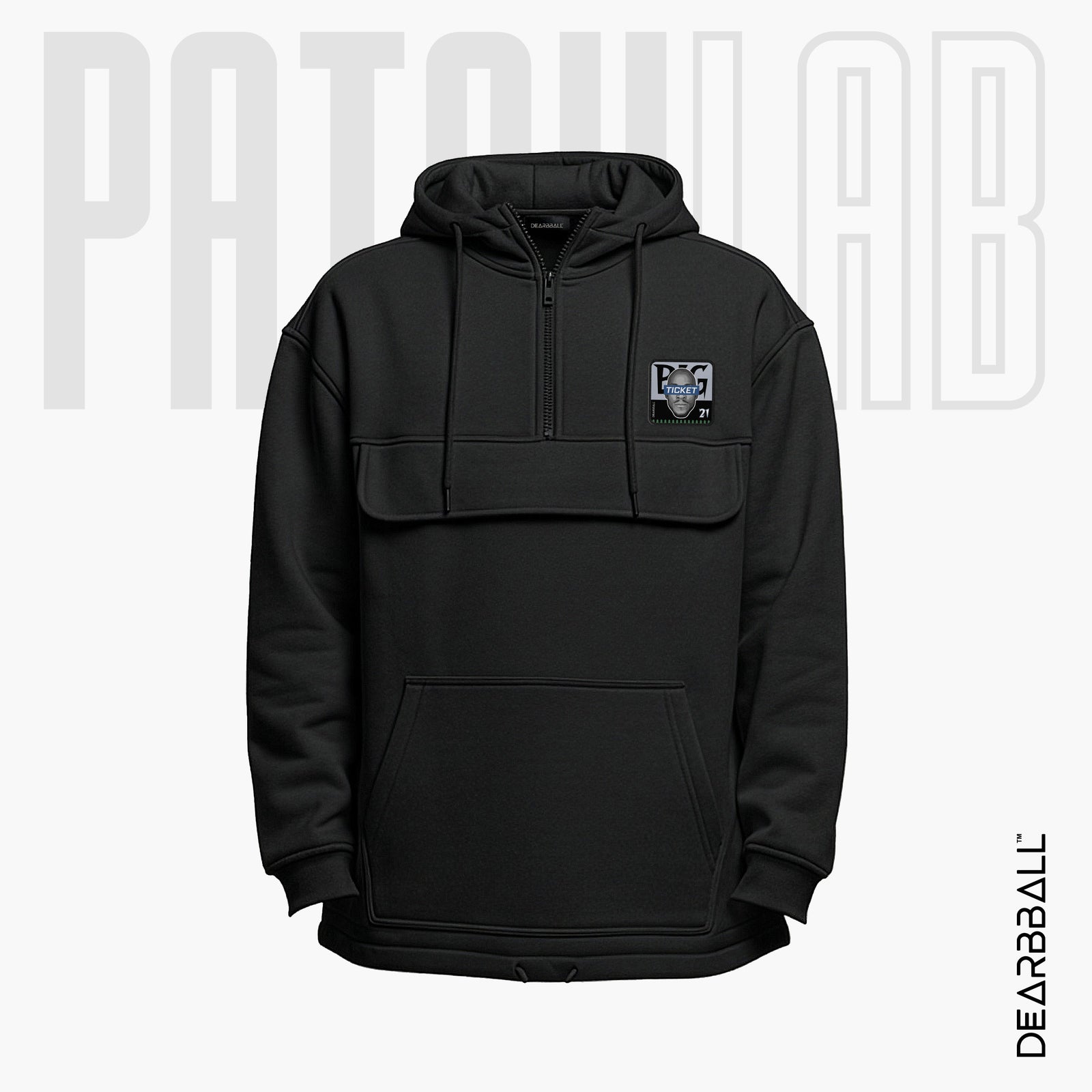 Hettegenser 3/4 Glidelås PatchLab