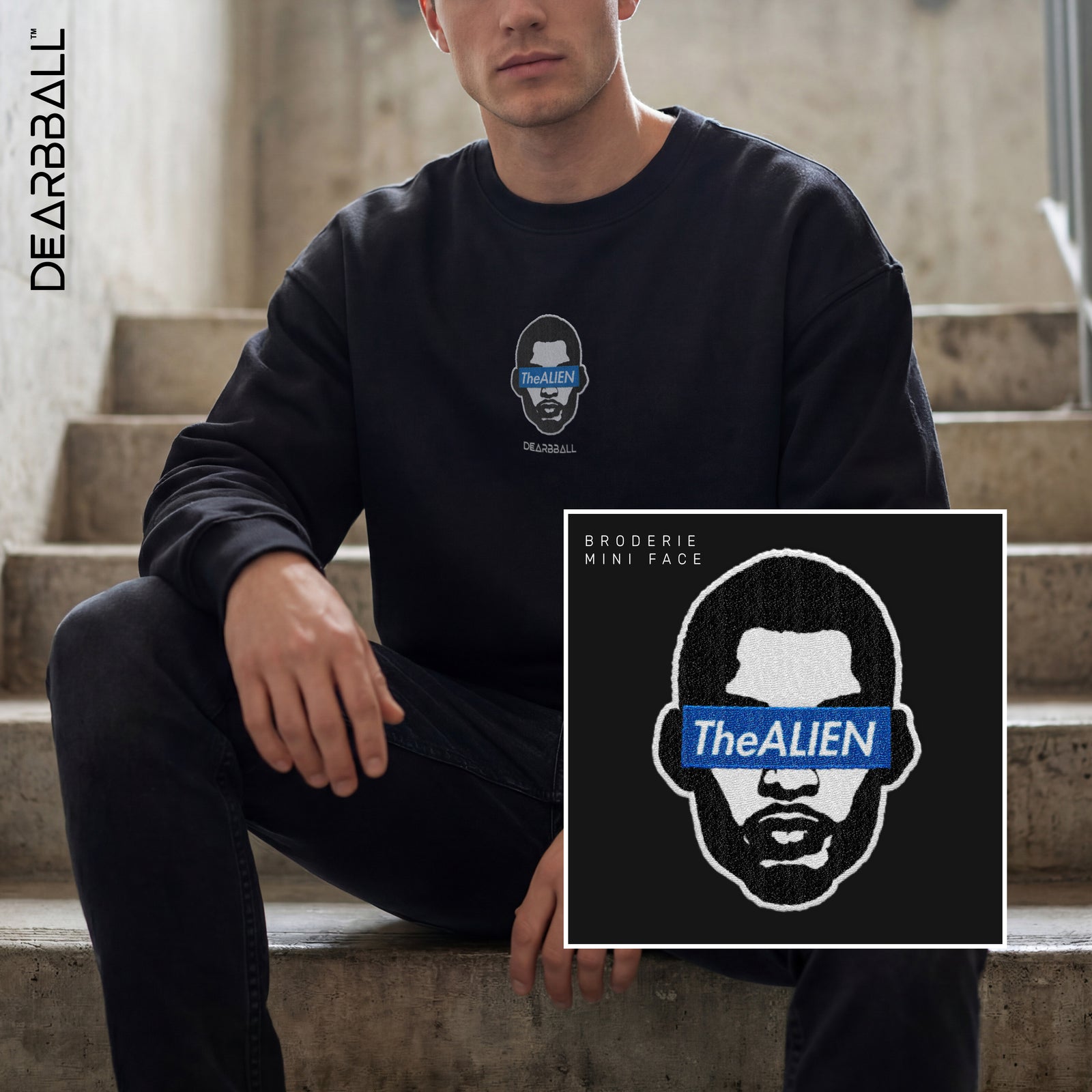 DearBBall Premium Hoodie - TheAlien EMBROIDERY Edition