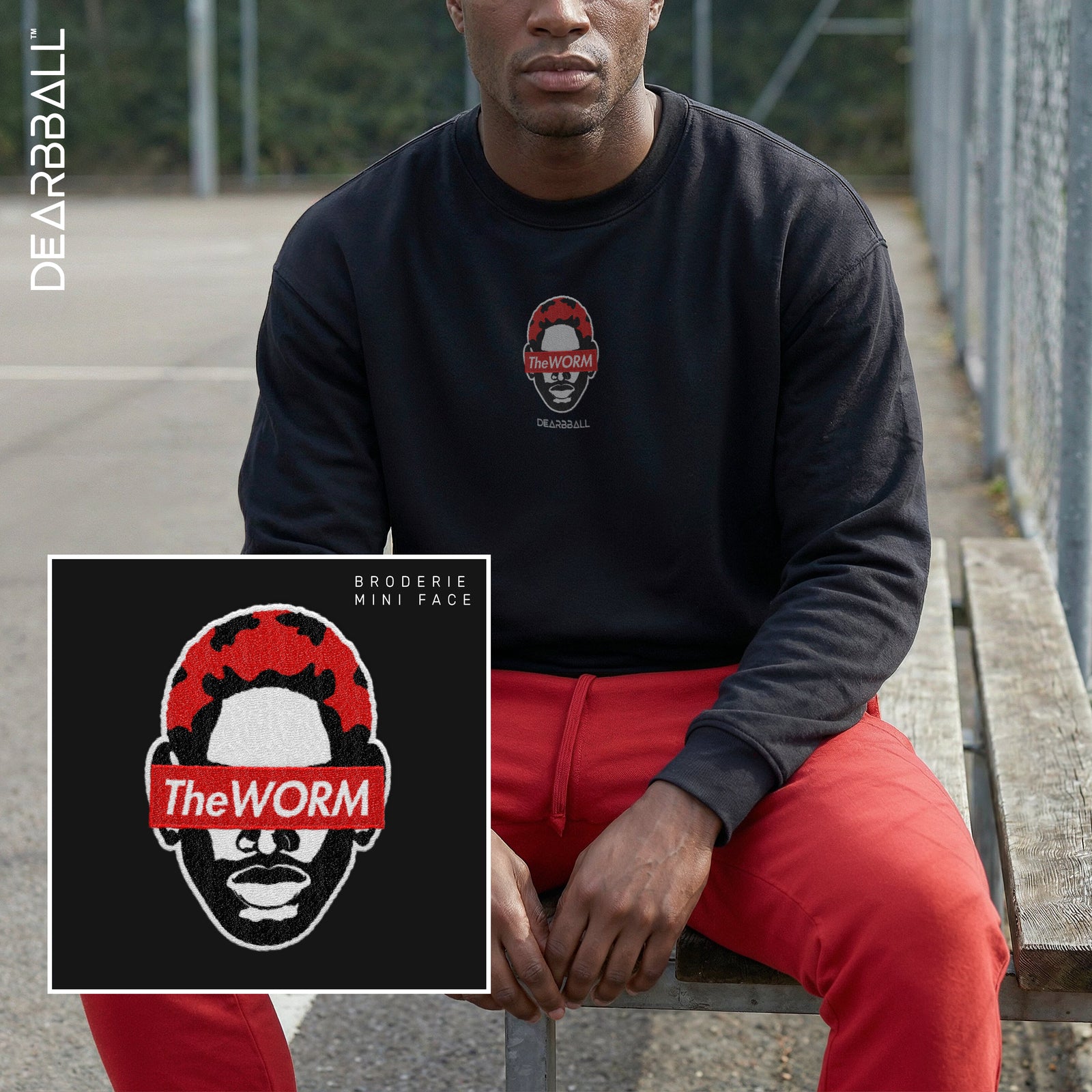 DearBBall Premium Hoodie - TheWorm Red HairStyle EMBROIDERY Edition
