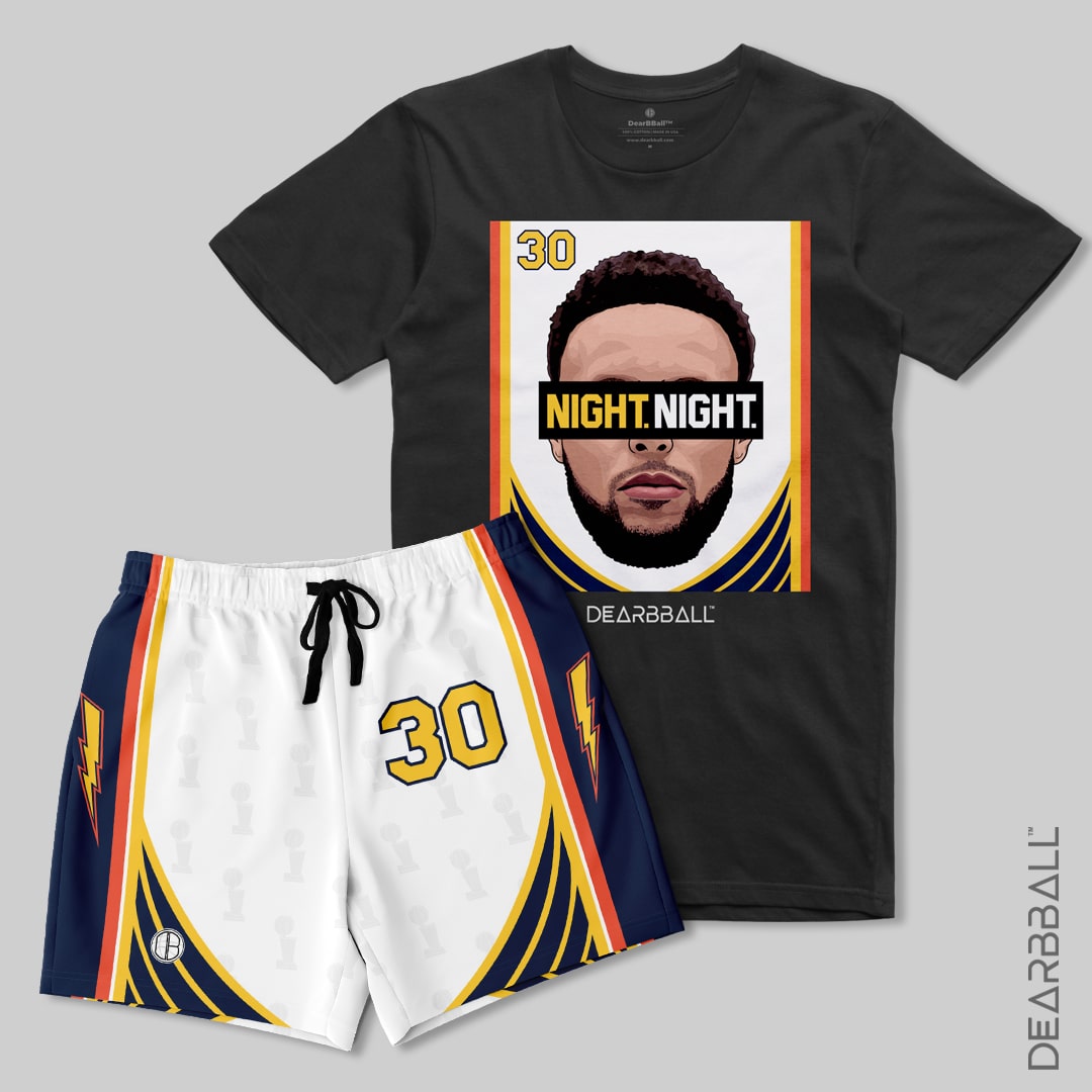 DearBBall Shorts- og T-skjorte-sett med 2 shorts - NIGHT NIGHT Edition