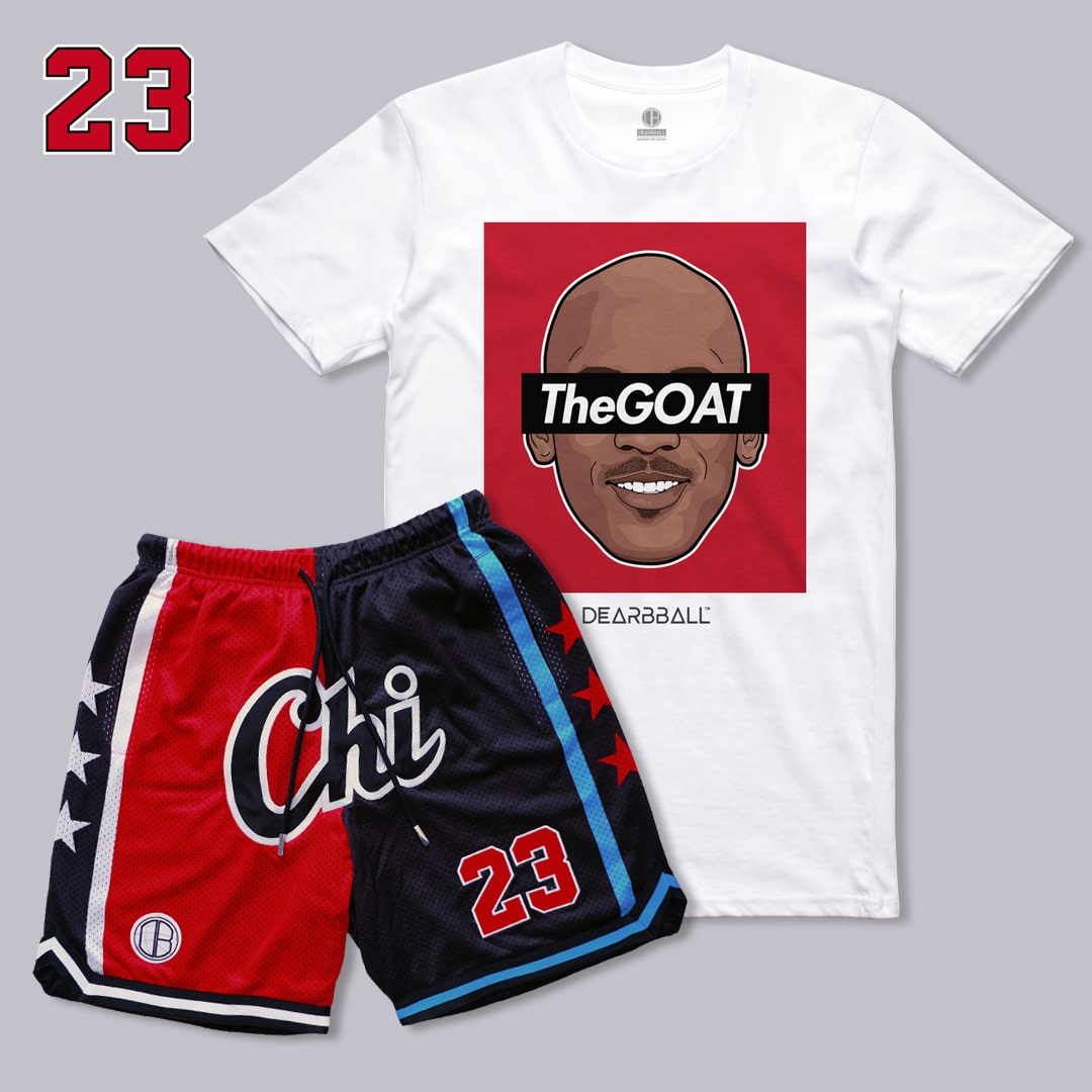 Conjunto DearBBall de T-shirt e Calções em Mesh - Edição TheGOAT Mesh