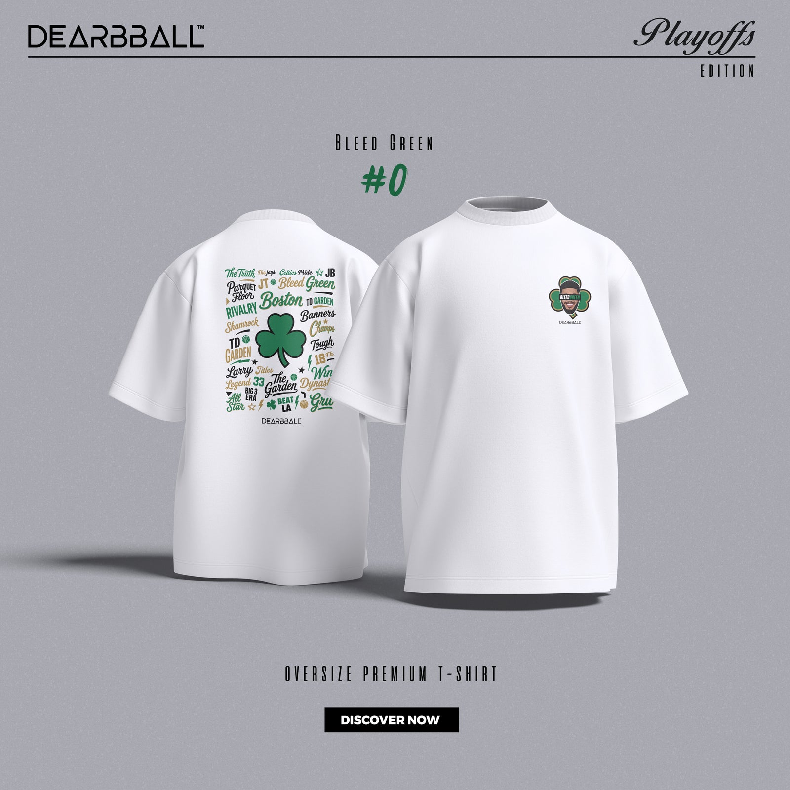 DearBBall T-skjorte Oversized Premium - BleedGreen BOSTON Words Matter-utgave
