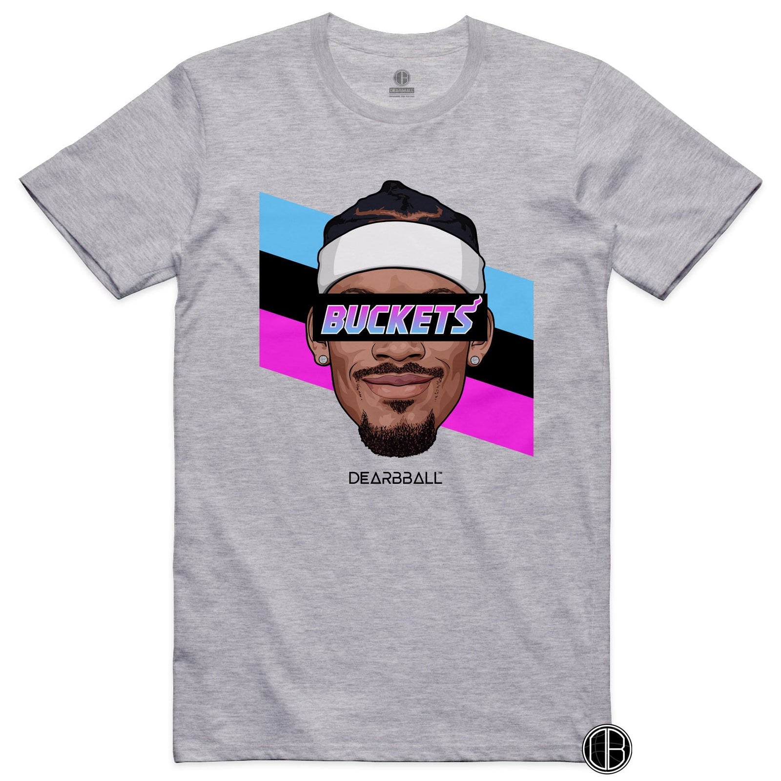 DearBBall T-Shirt - BUCKETS Miami Vice City Stripes Edition