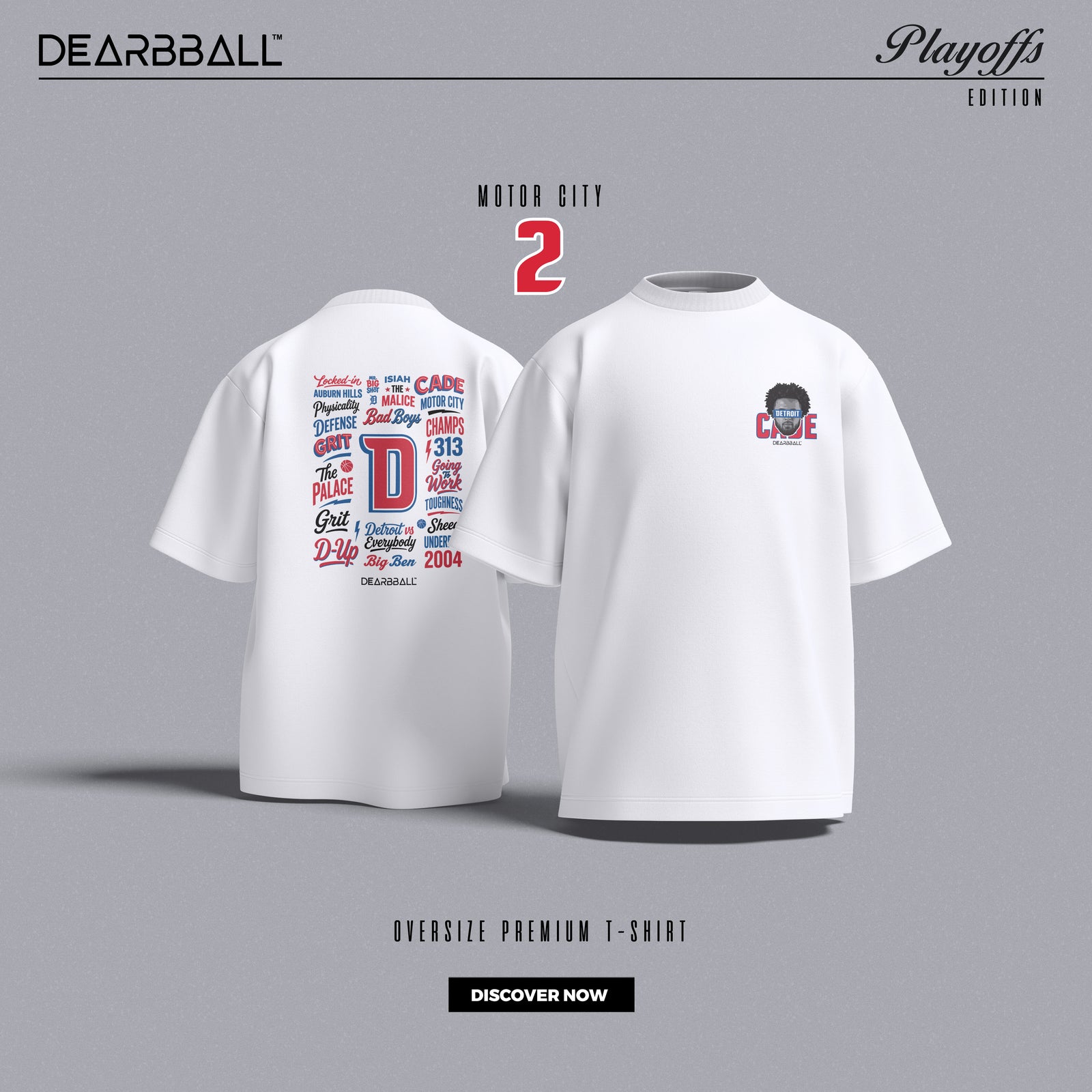 DearBBall T-Shirt Oversized Premium - Cade DETROIT Words Matter Edition