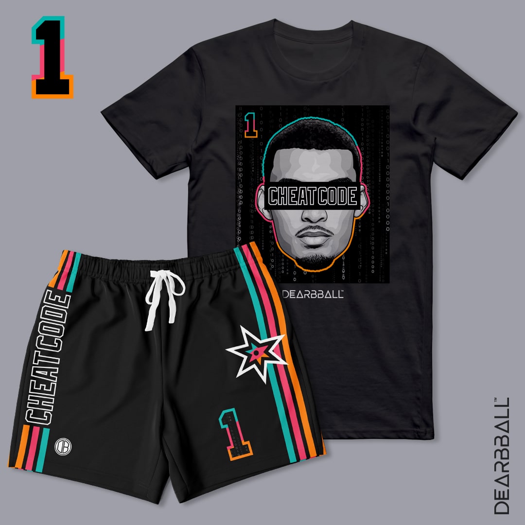 DearBBall 2 Sets Shorts T-Shirts - Al1en x CheatCode Fiesta Edition