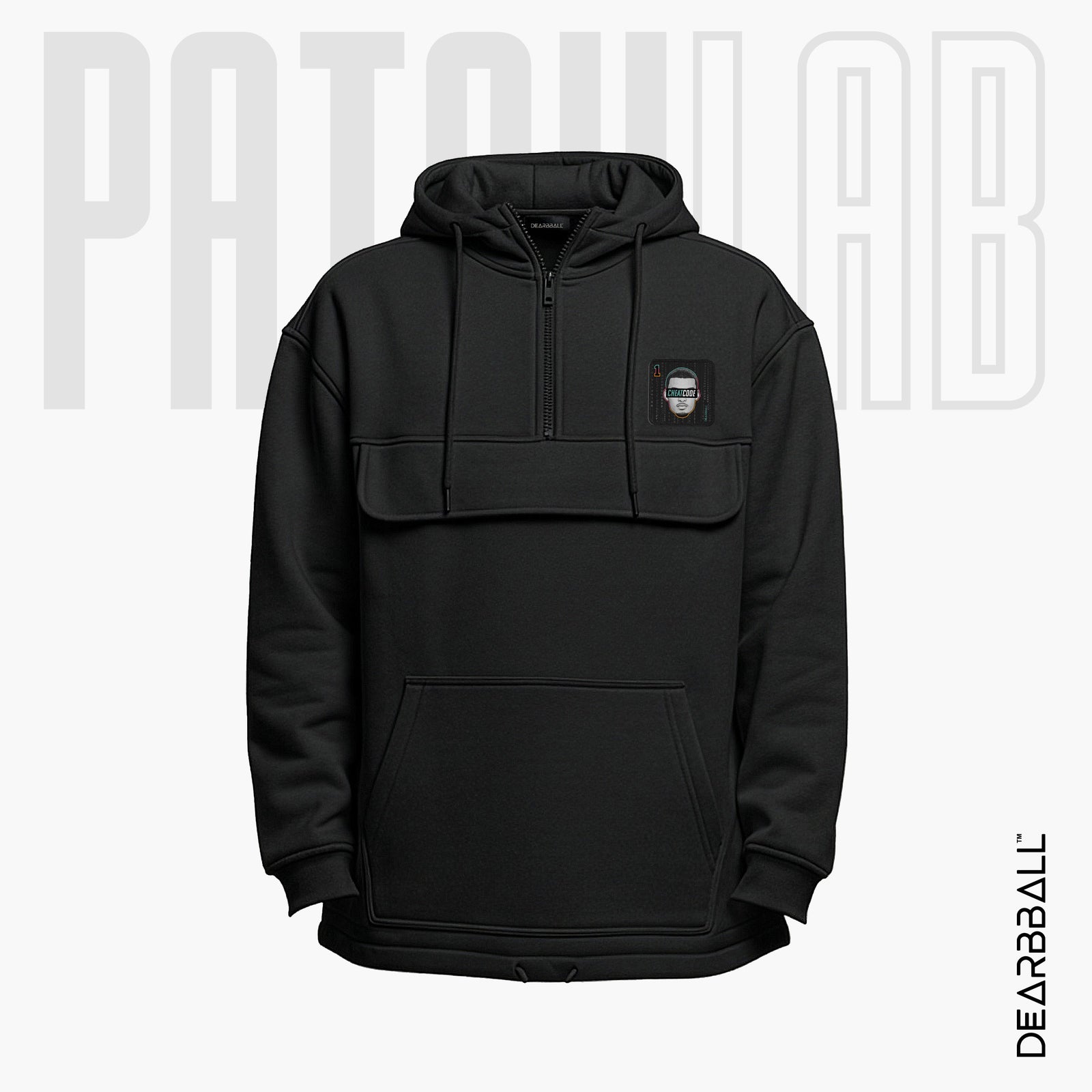 Hettegenser 3/4 Glidelås PatchLab