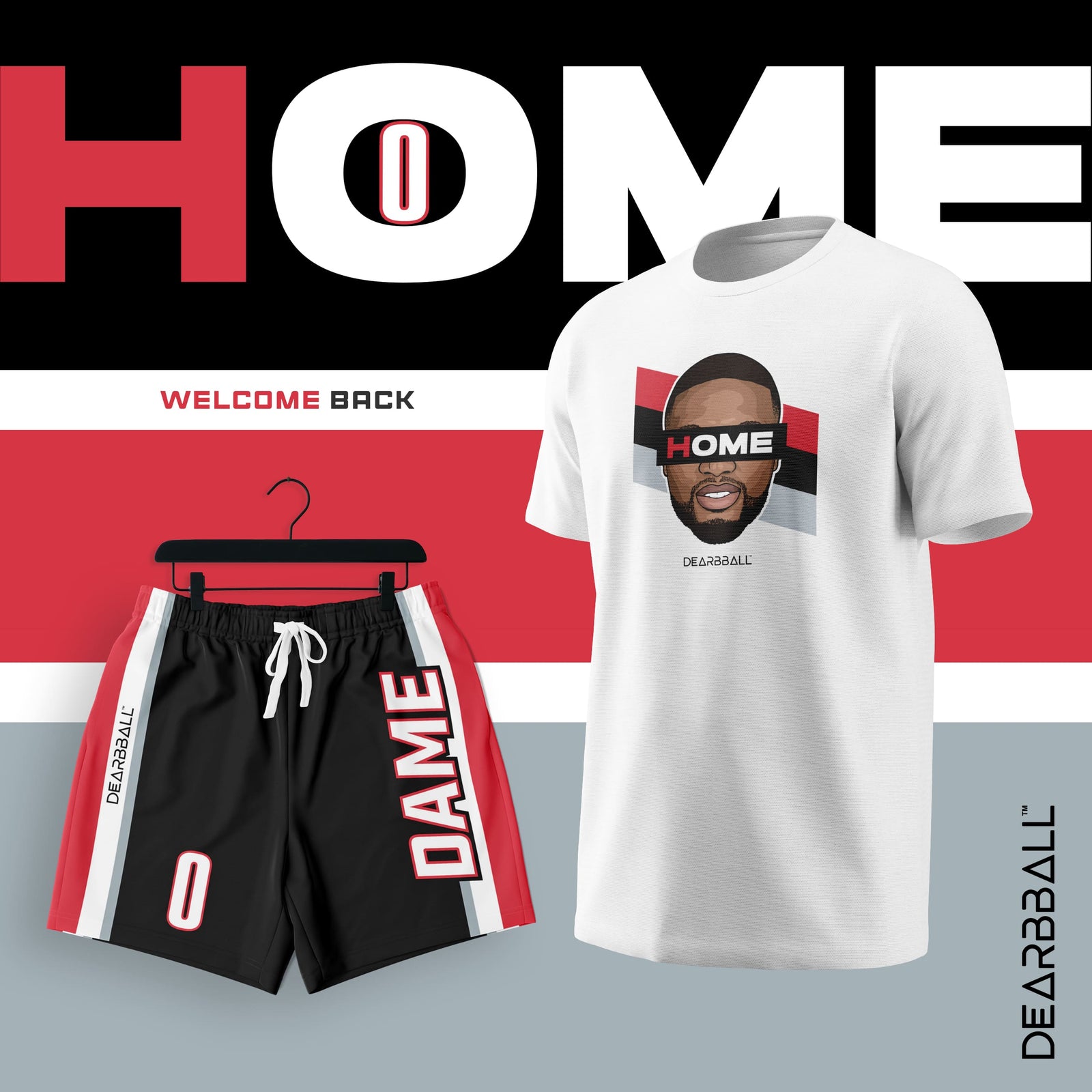 DearBBall Sett med shorts og T-skjorte - DAME HOME-utgave
