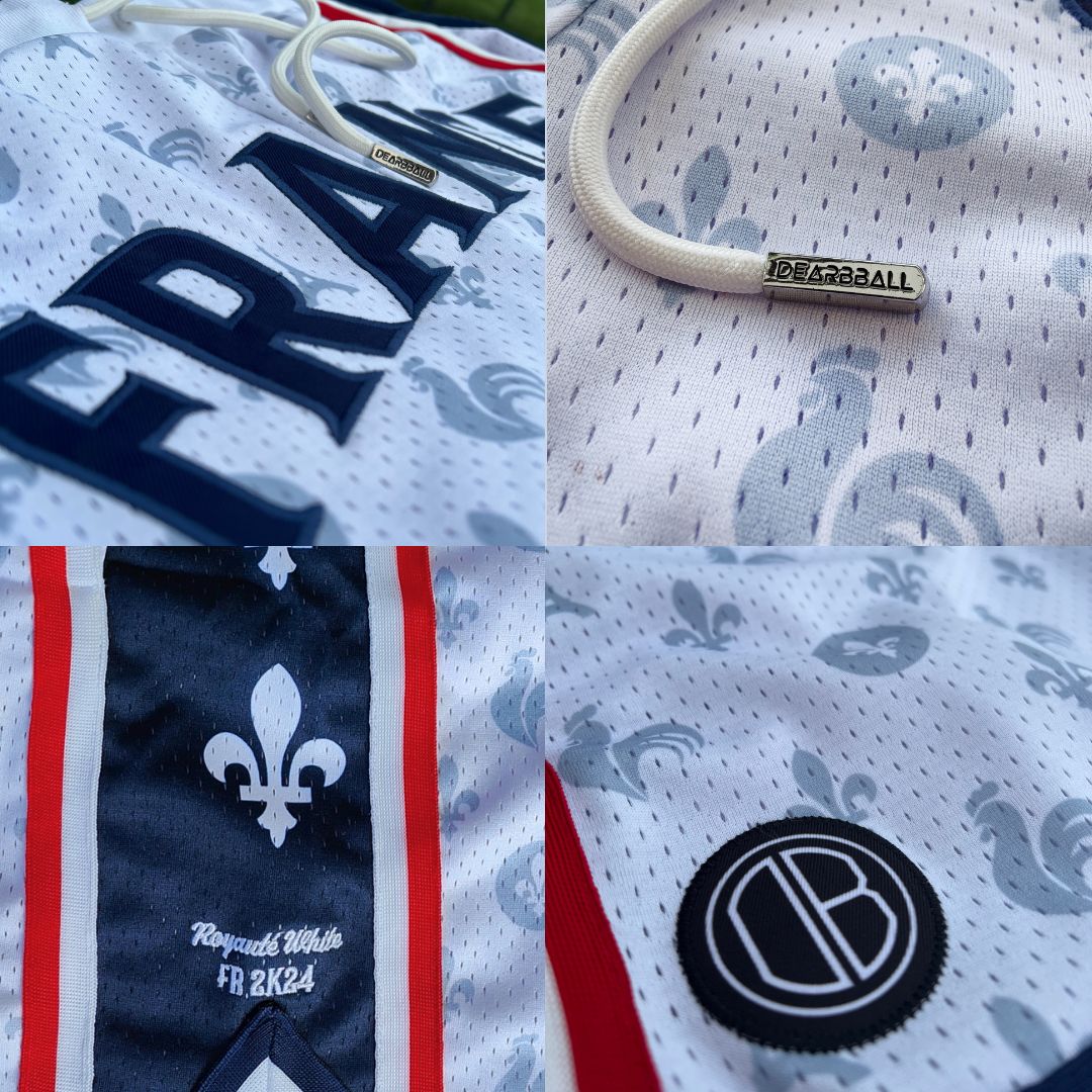 Calção MESH DEARBBALL FRANCE - Edição Limitada ROYAUTÉ WHITE