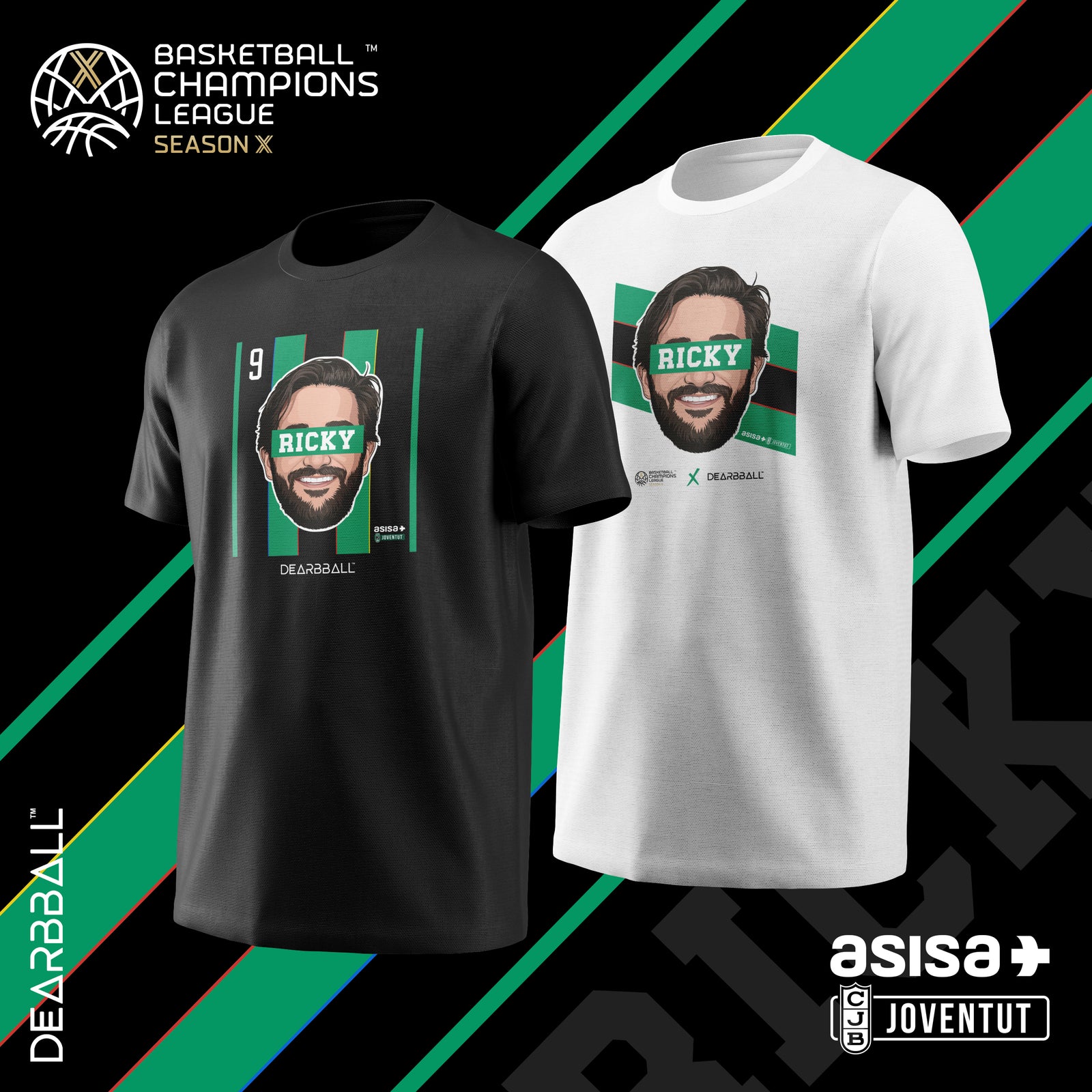 T-shirt DearBBall - Edição RICKY BCL Stripes