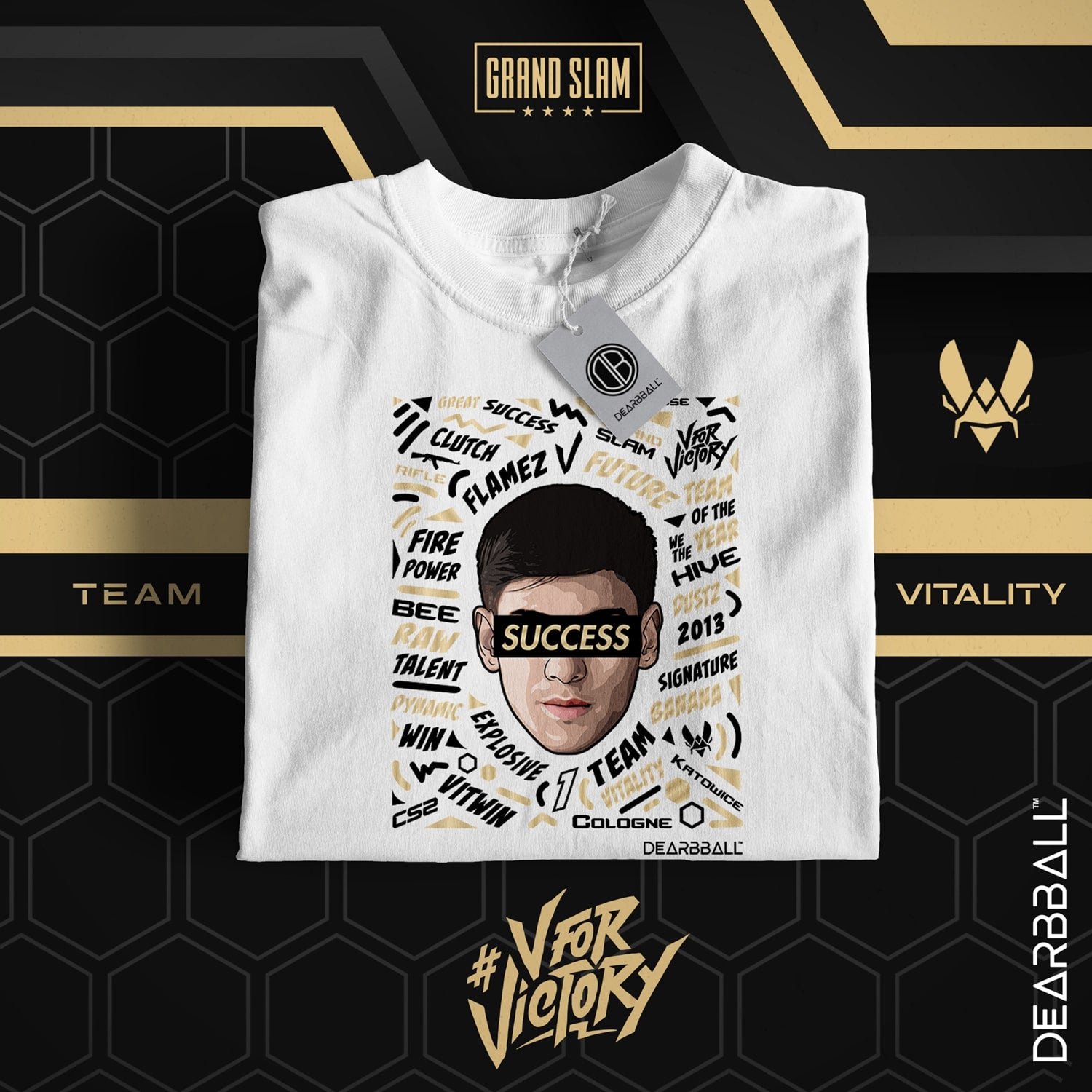 Pack 5 T-Shirts - Campeões do Vitality Grand Slam