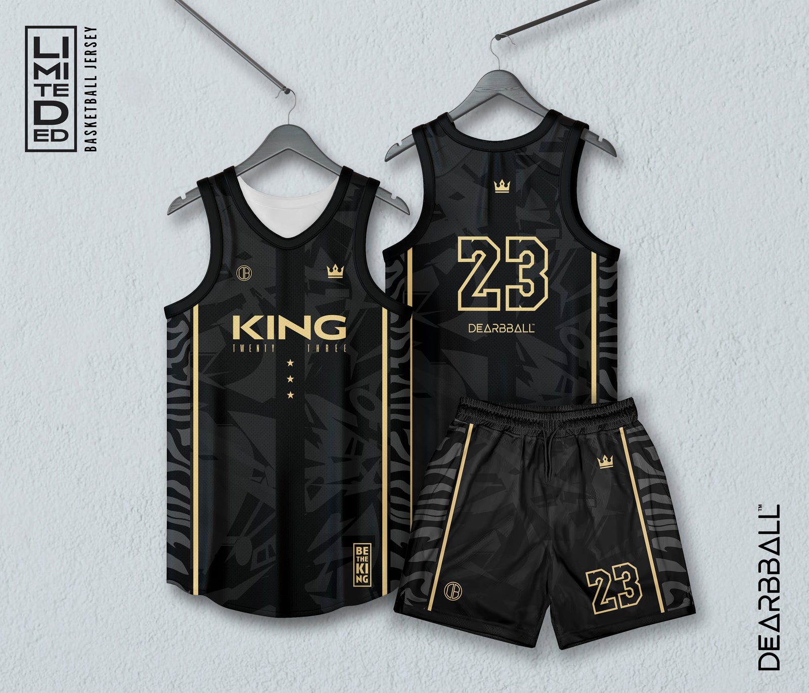 Conjunto DearBBall Camisola e Calções - Edição Ouro KING 23