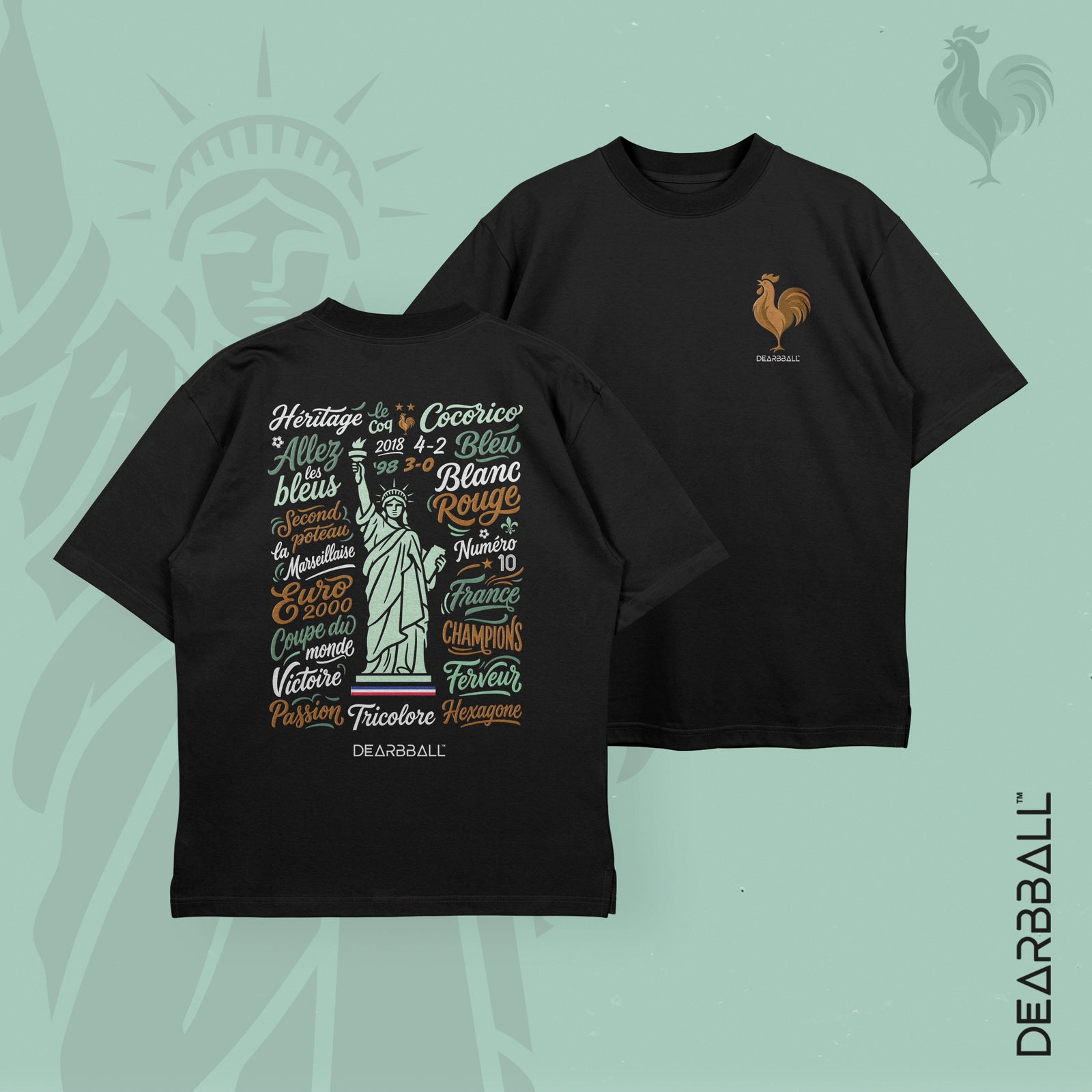 DearBBall T-Shirt Oversized Premium - FRANCE LIBERTY Words Matter Edition