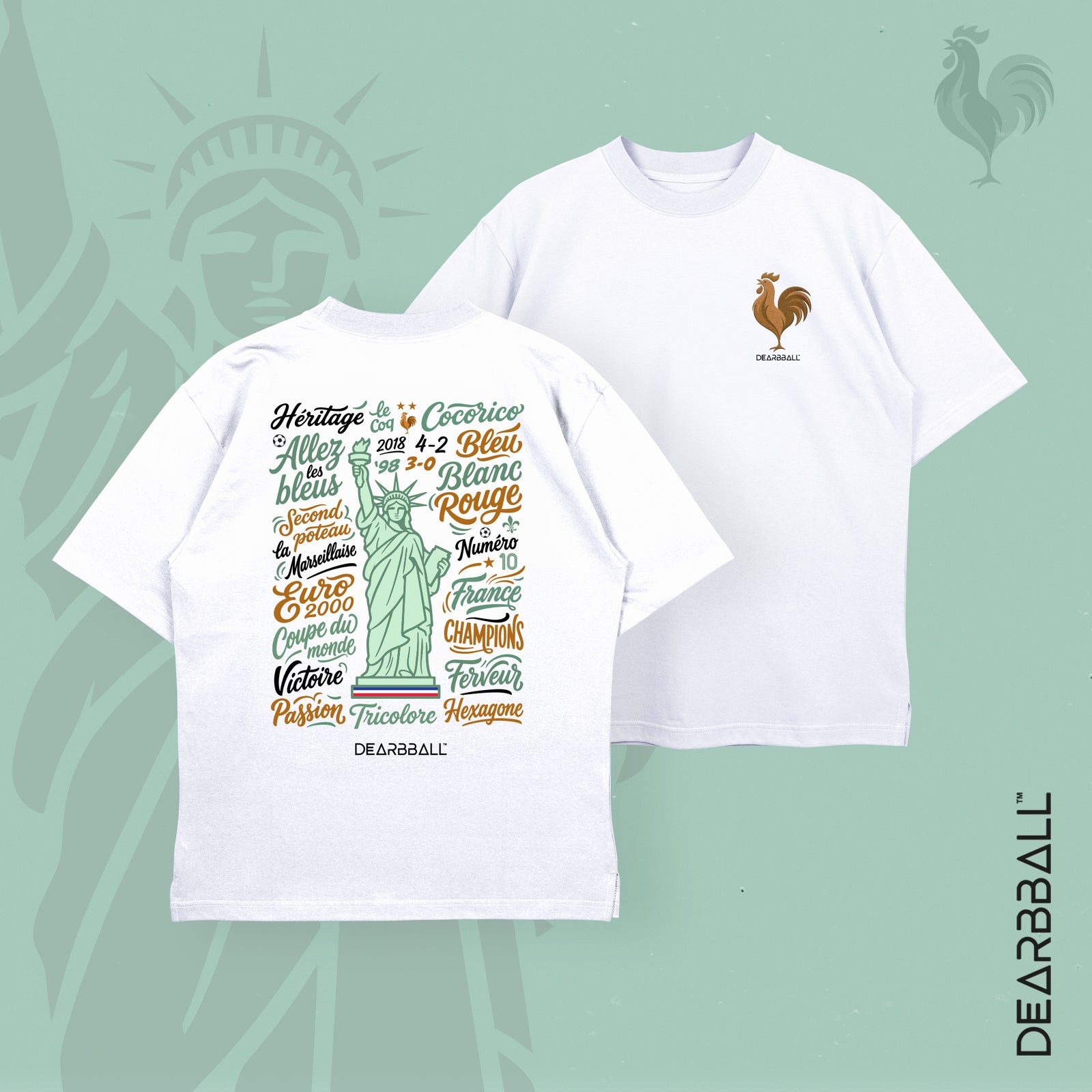 DearBBall T-Shirt Oversized Premium - FRANCE LIBERTY Words Matter Edition