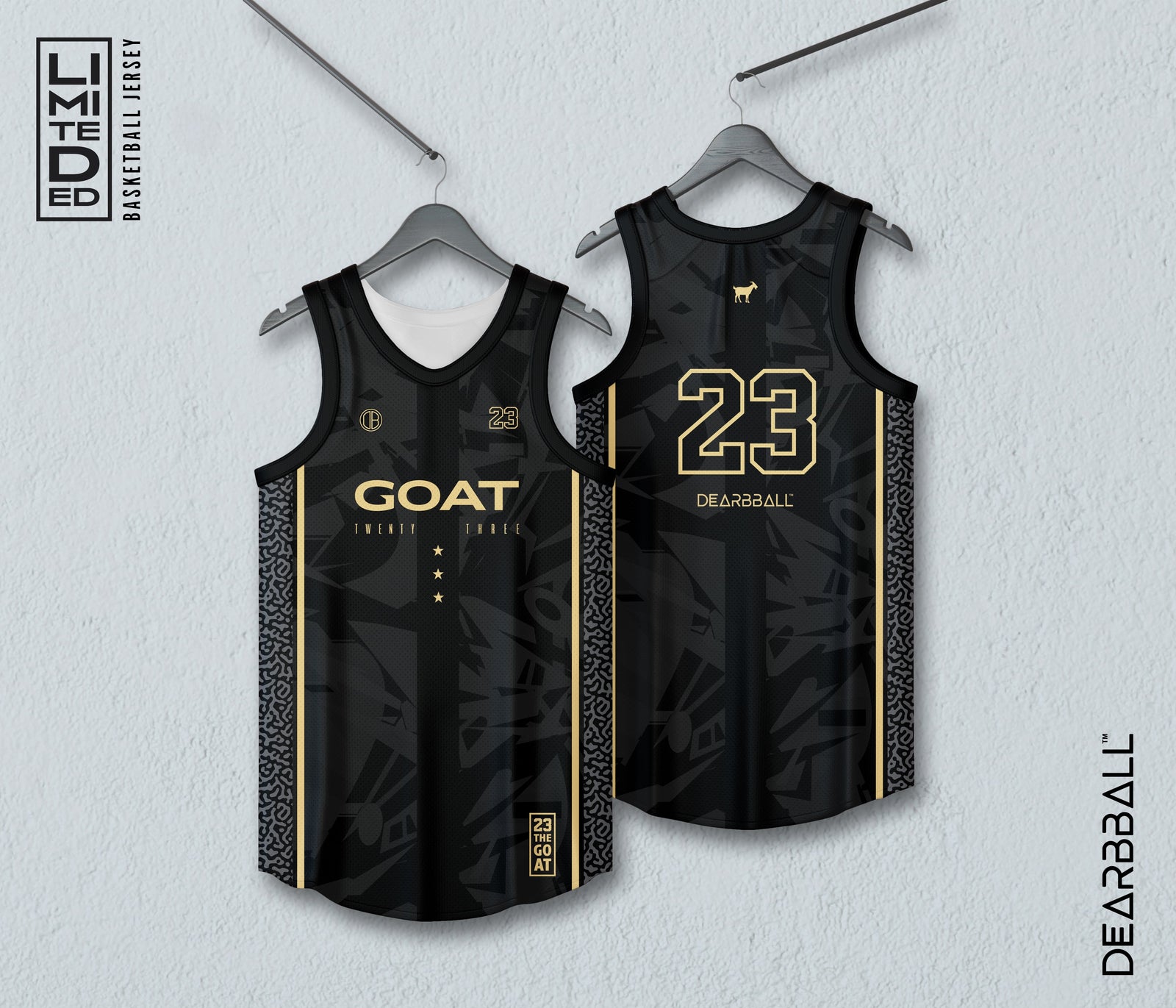 DearBBall Trikot - TheGOAT 23 Gold Edition