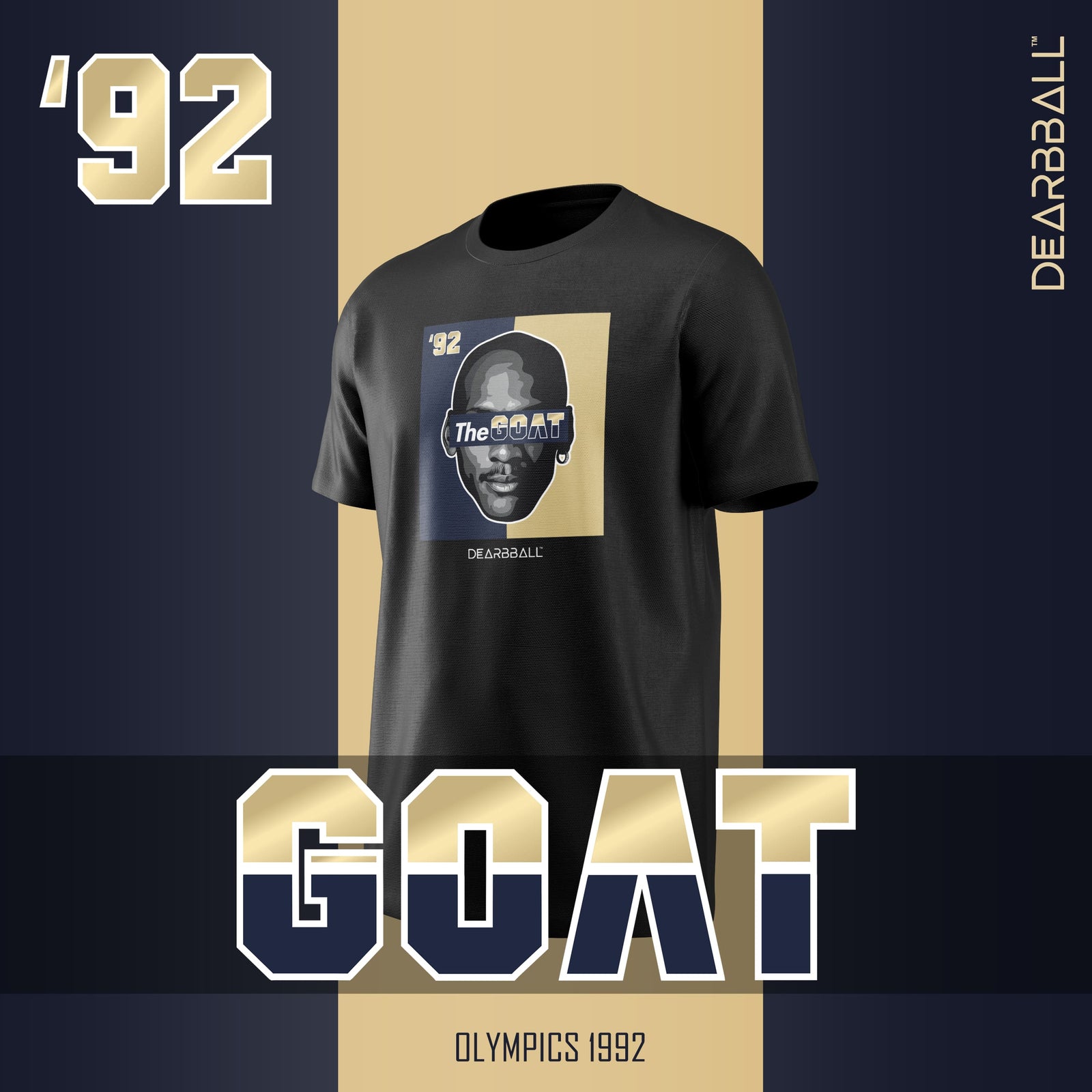 DearBBall T-skjorte - The GOAT Dream Team 92 Gold Edition