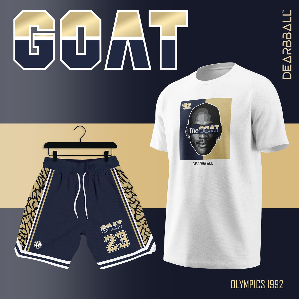 SHORT MESH PREMIUM DEARBBALL - GOAT GOLD 92'