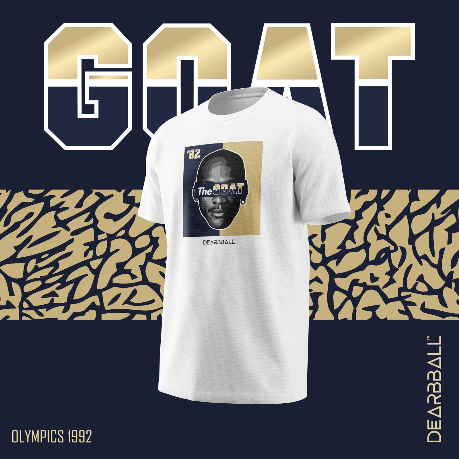 DearBBall T-skjorte - The GOAT Dream Team 92 Gold Edition