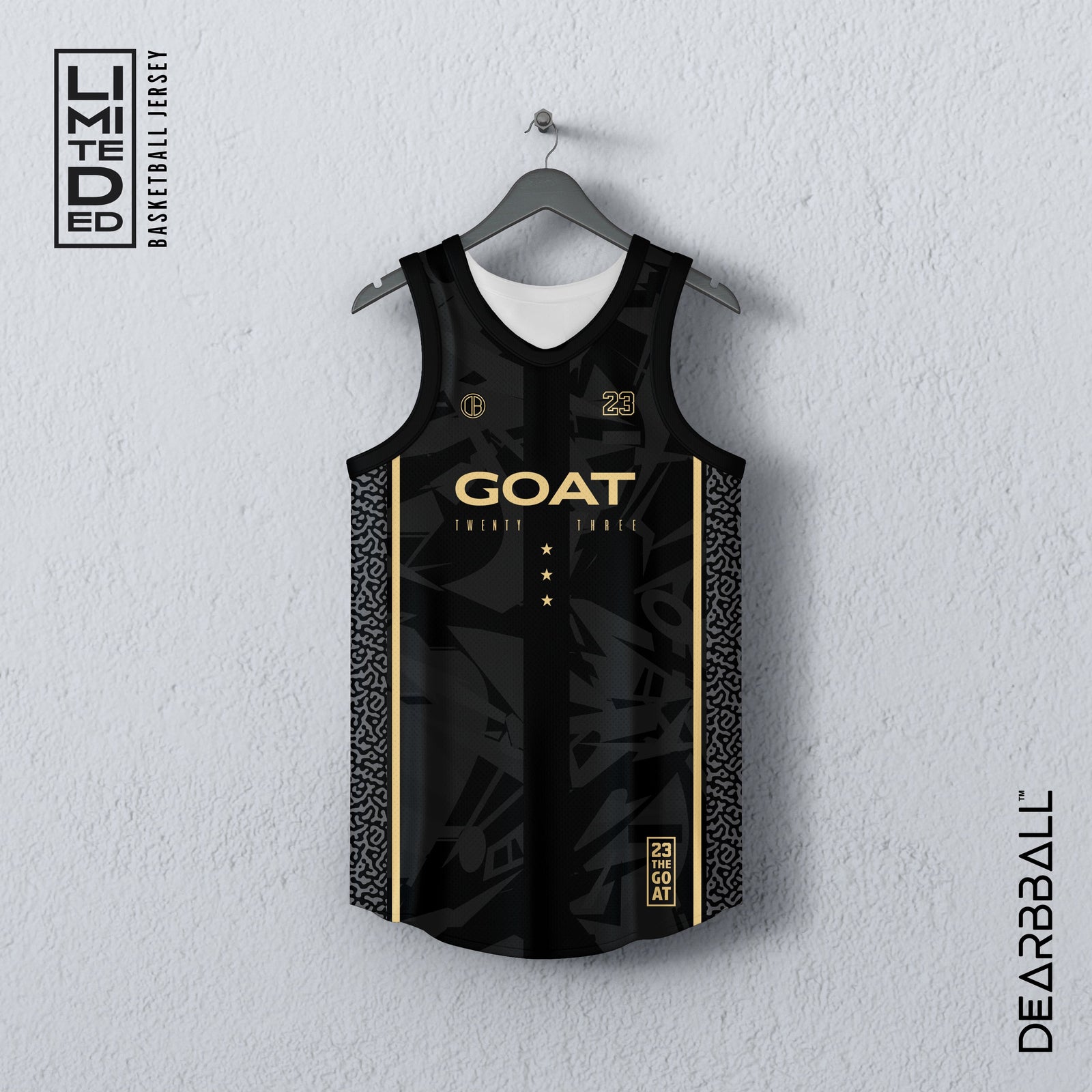DearBBall Trikot-Shorts-Set - GOAT 23 Gold Edition