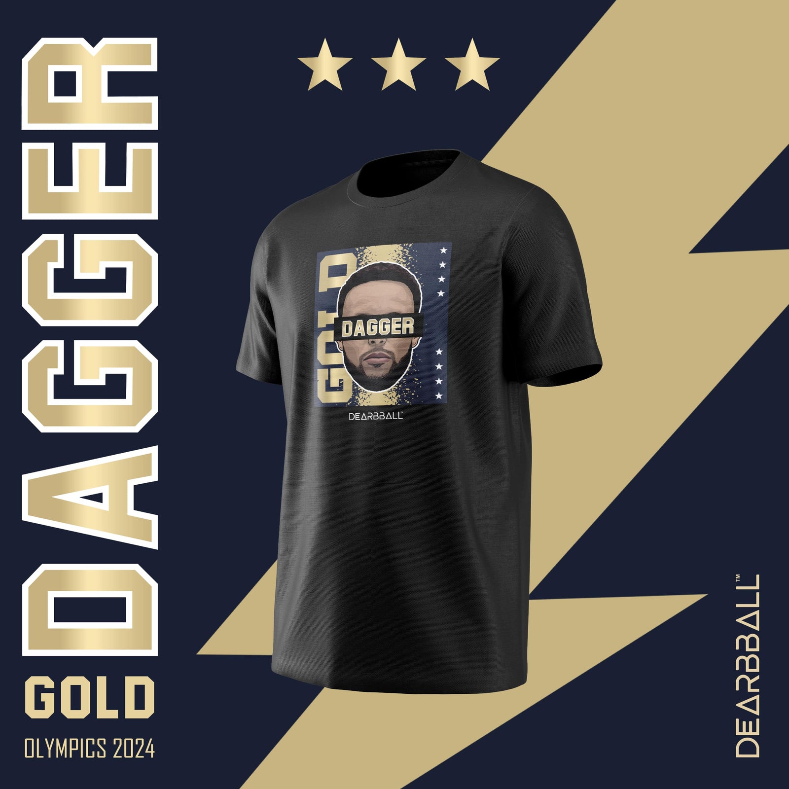 T-shirt DearBBall - The DAGGER Edição Ouro