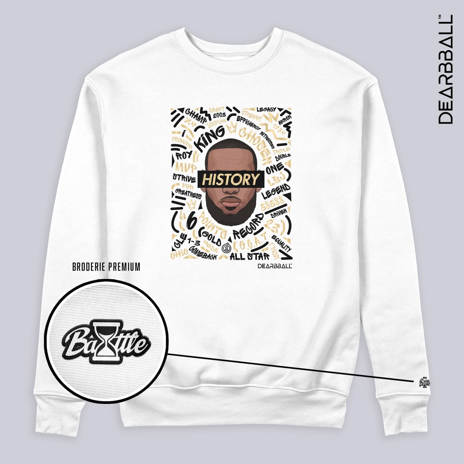 Sweatshirt DearBBall - Edição Premium HISTORY WORDS MATTER BOG