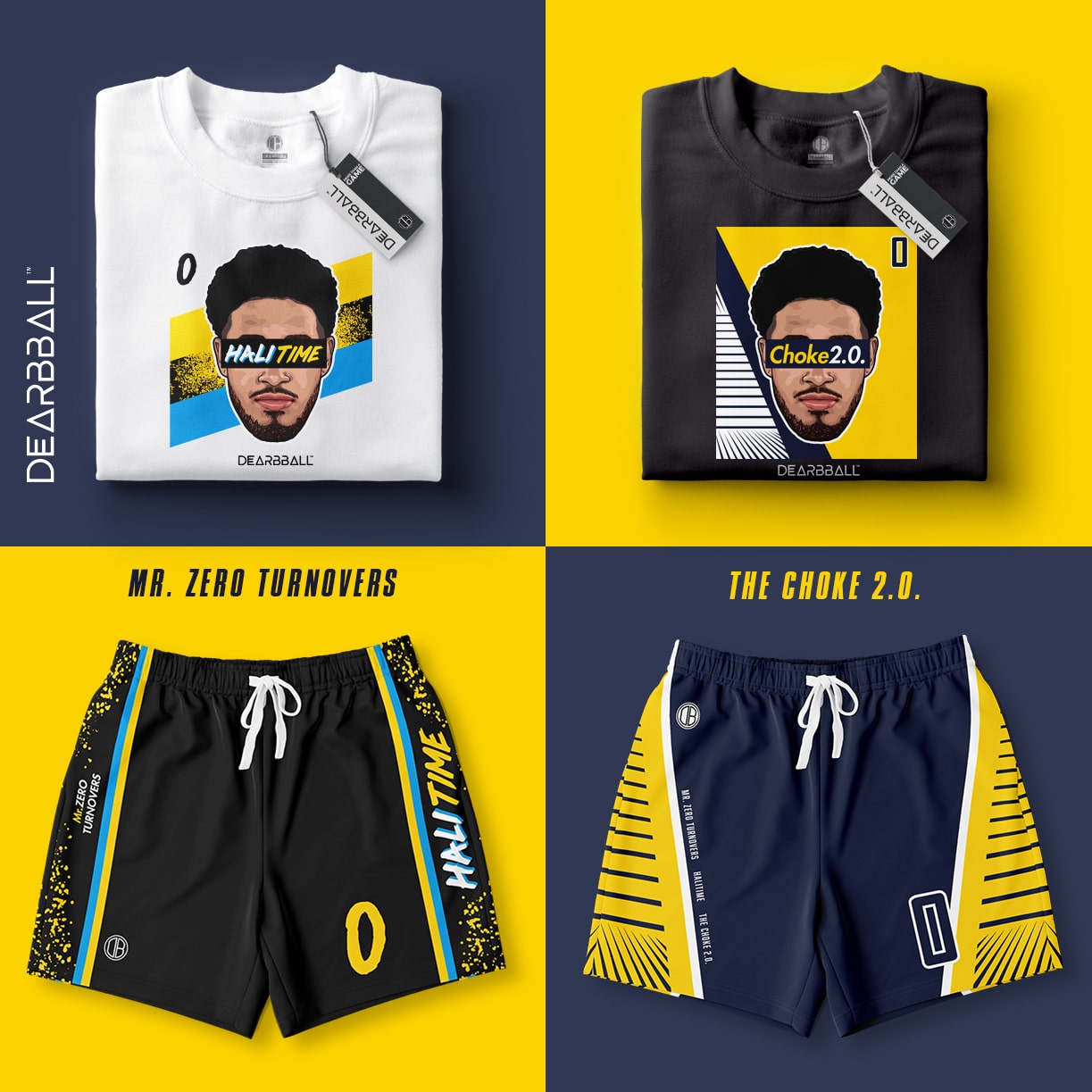 Pack DearBBall 2 t-shirts 2 shorts - Edição HaliTime Choke 2.0 Finales