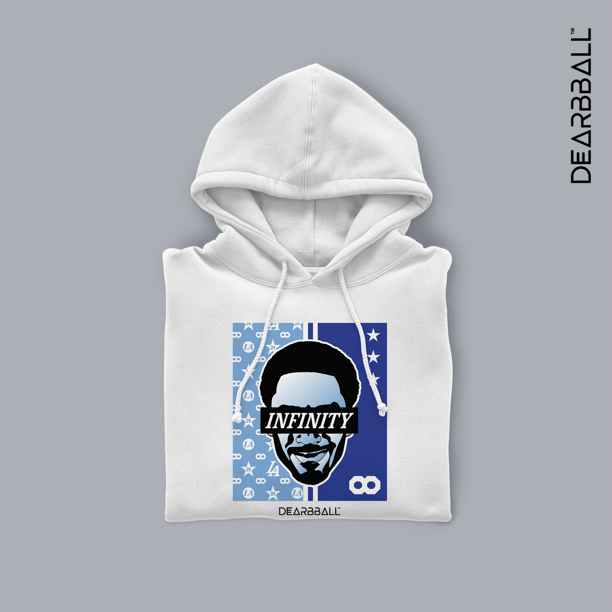 DearBBall Sweat à Capuche - INFINITY Light Blue Pattern Edition