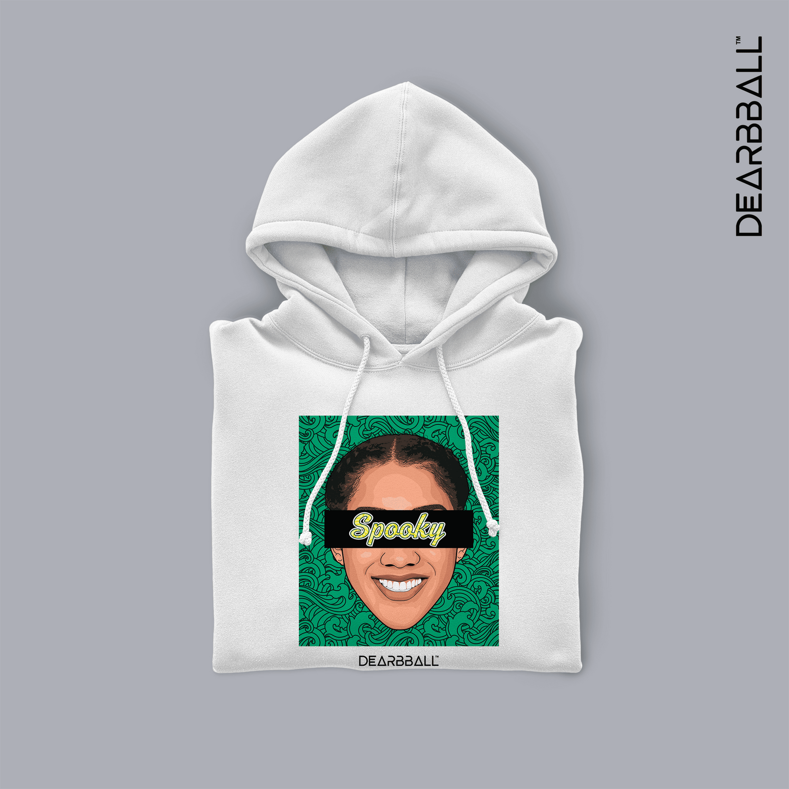 DearBBall Hoodie - Spooky Wave Tattoos Green Edition