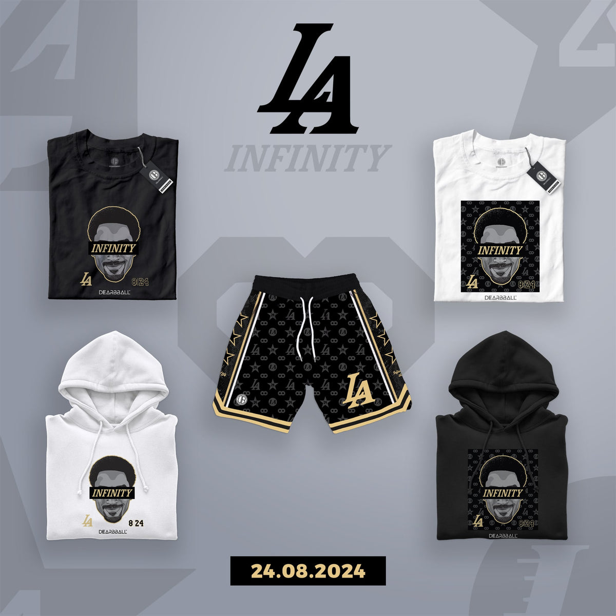 DBB PREMIUM MESH SHORTS - LOS ANGELES 24 8 INFINITY LIMITED EDITION ♾️