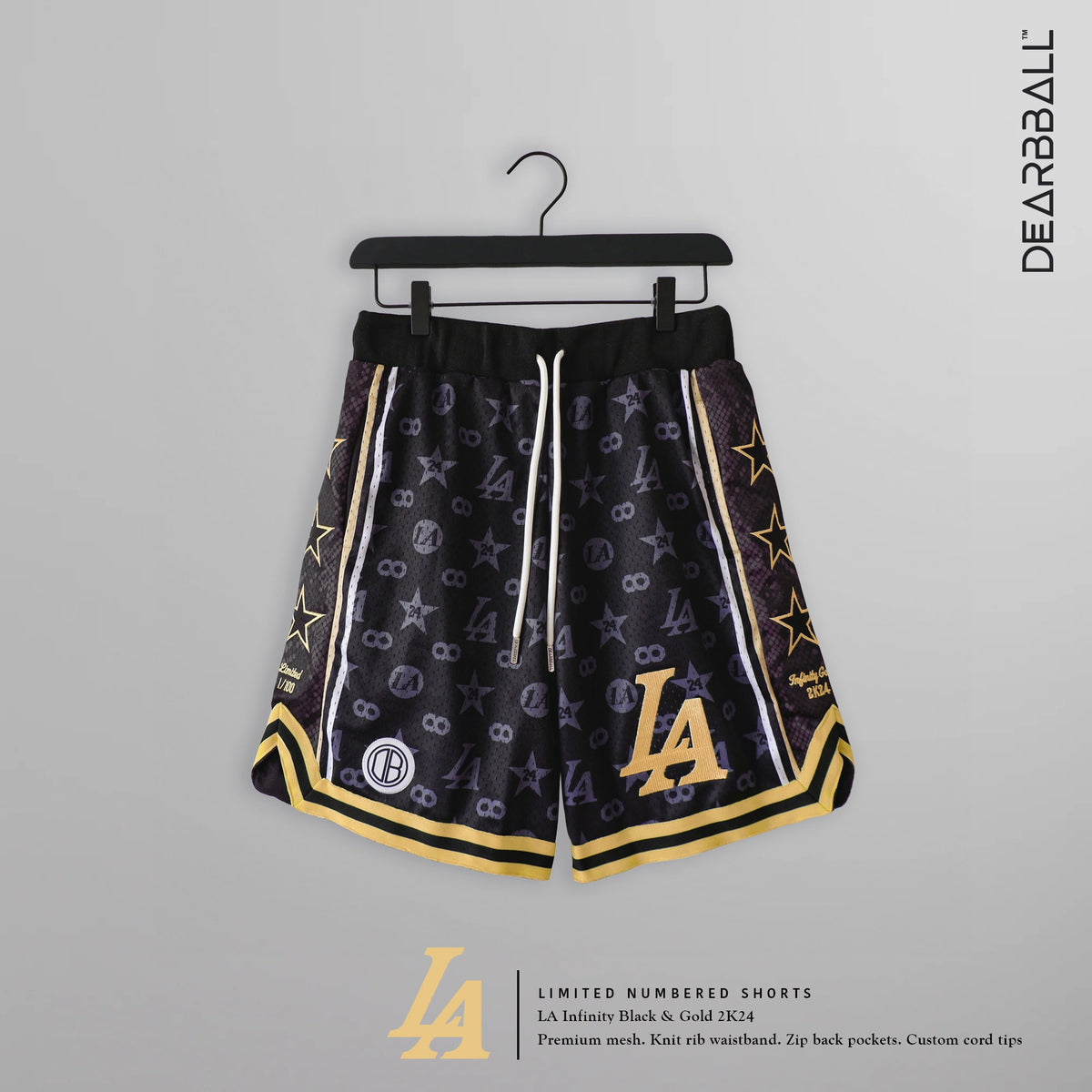 DBB PREMIUM MESH SHORTS - LOS ANGELES 24 8 INFINITY LIMITED EDITION ♾️