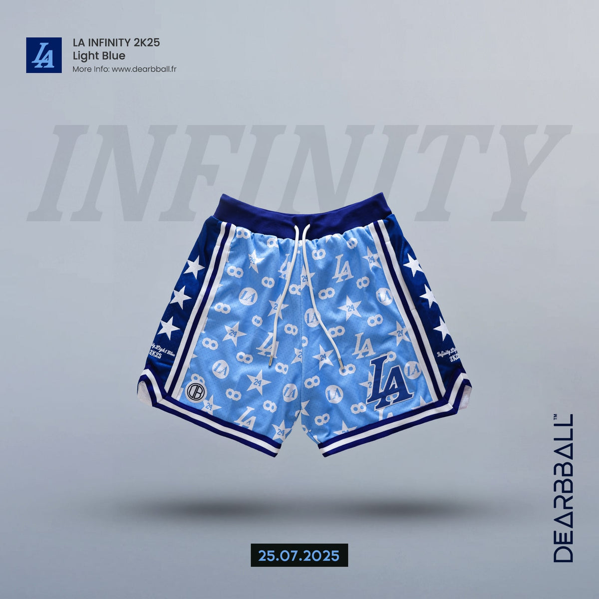 DBB SHORT MESH PREMIUM - INFINITY LIGHT BLUE ÉDITION LIMITÉE ♾️